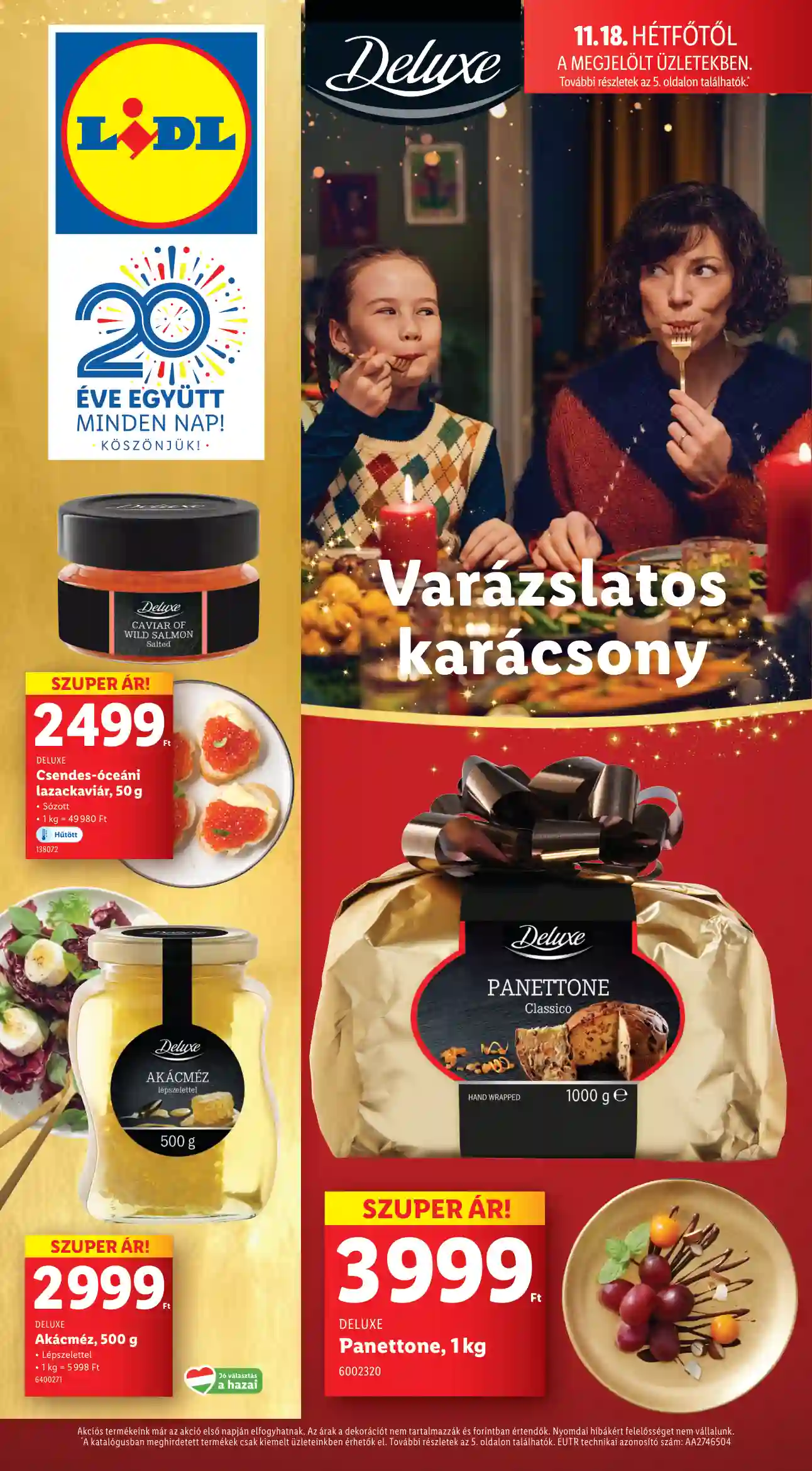 Lidl akciós újság 47. hét (Ünnepi regionális Deluxe katalógus) (6 oldal)