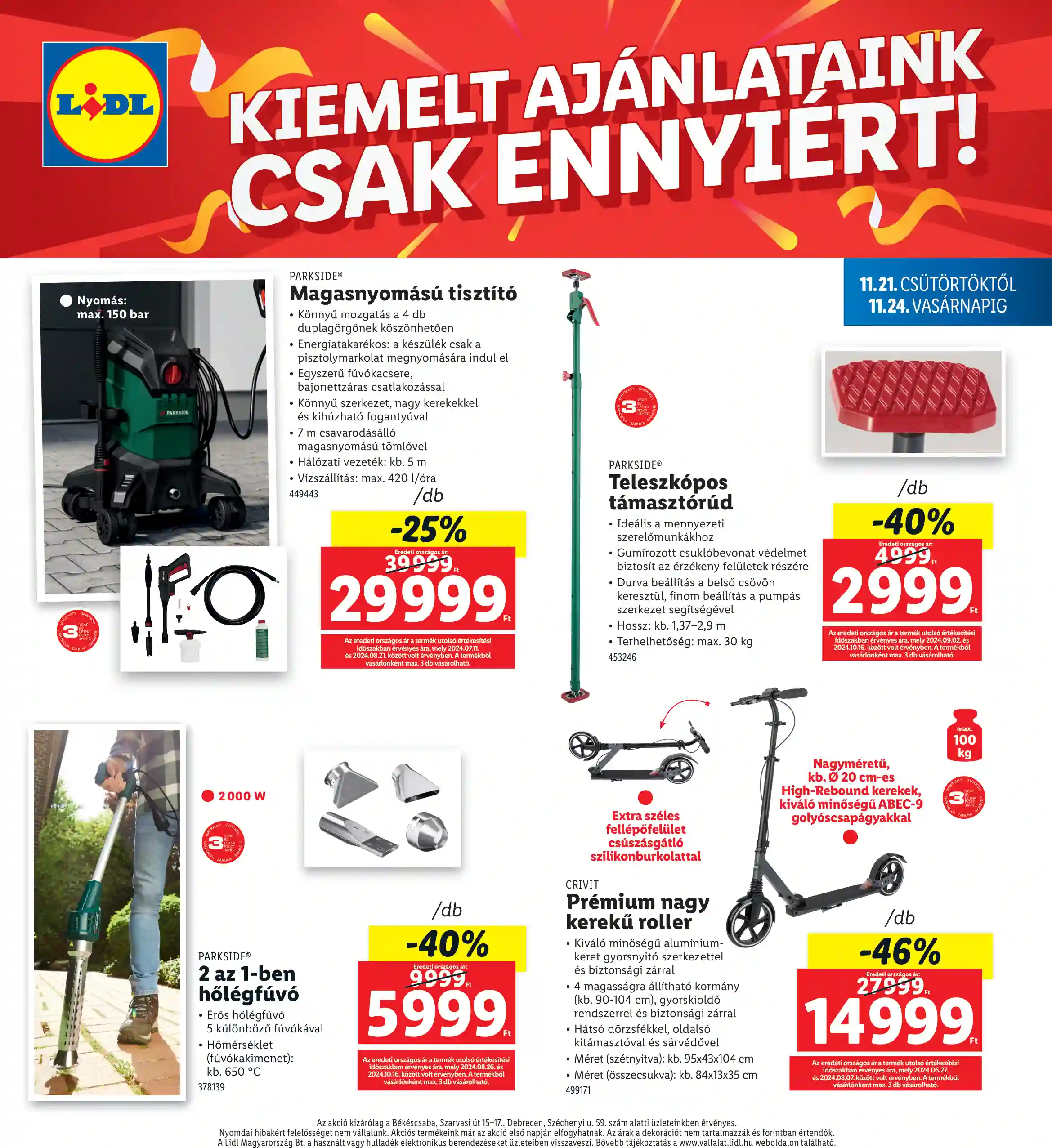 Lidl akciós újság 47. hét (Regionális akciók) (4 oldal)