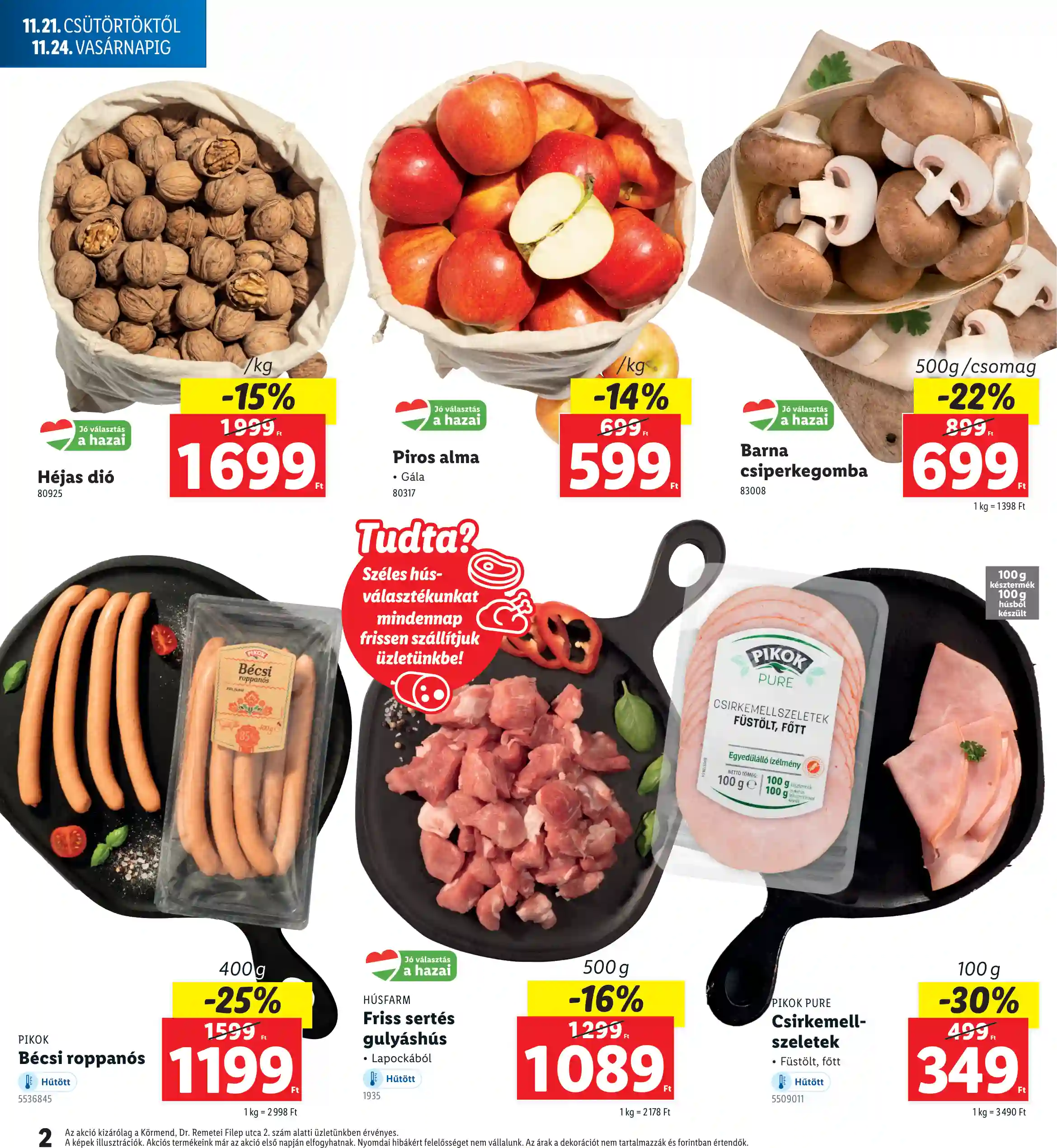 Lidl akciós újság 47. hét (Regionális akciók – Körmend) (2 oldal)