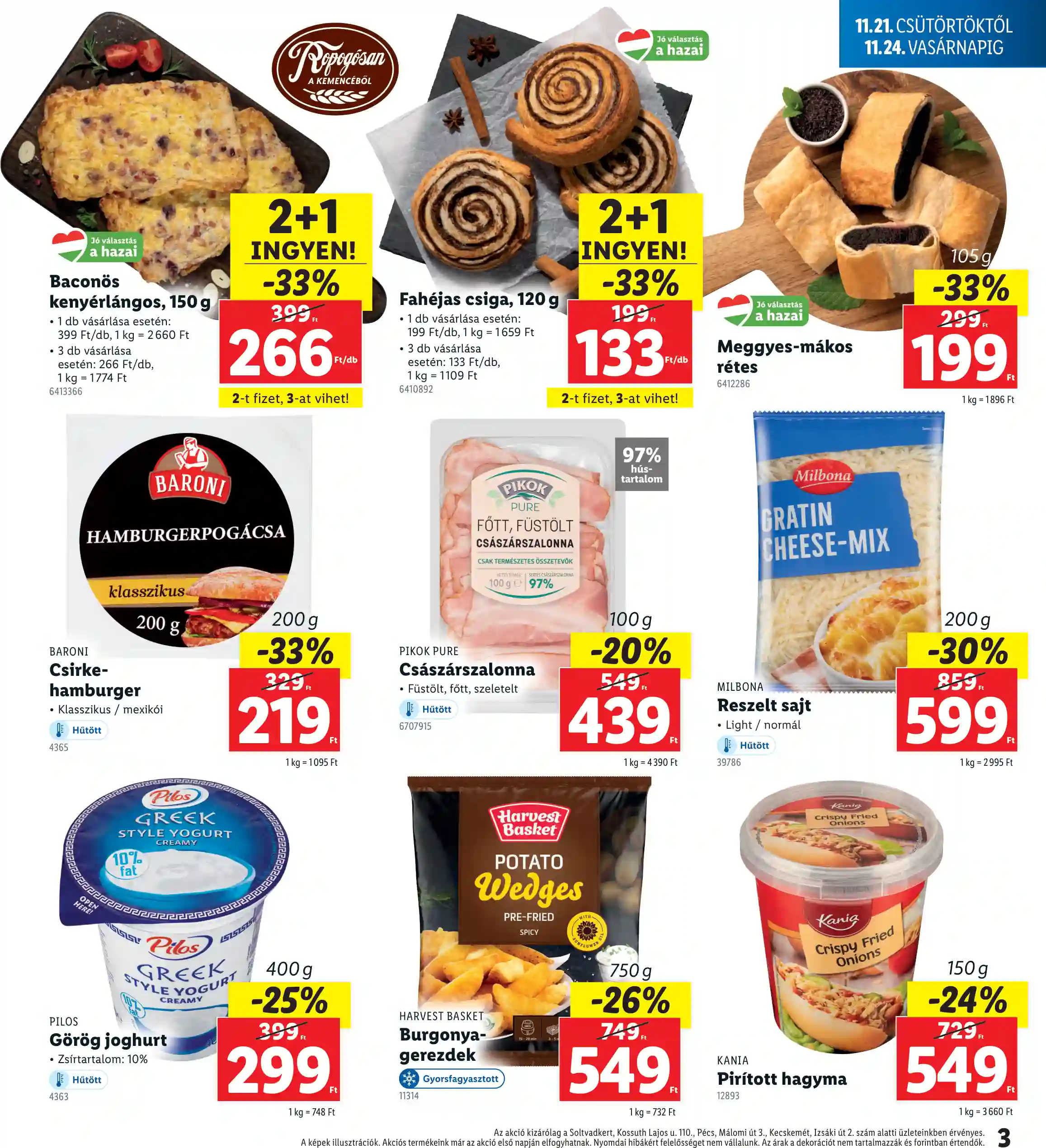 Lidl akciós újság 47. hét (Regionális akciók) (3 oldal)