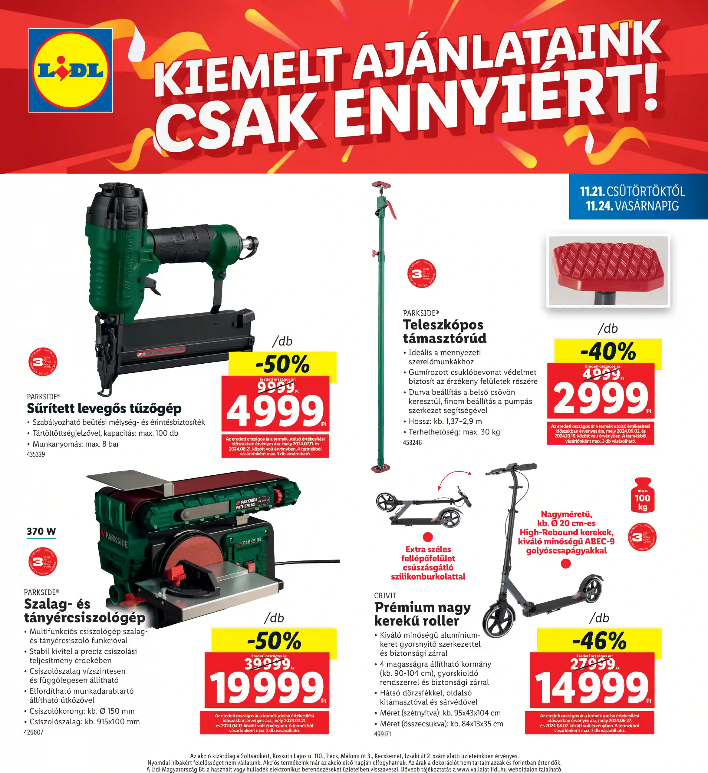 Lidl akciós újság 47. hét (Regionális akciók) (4 oldal)