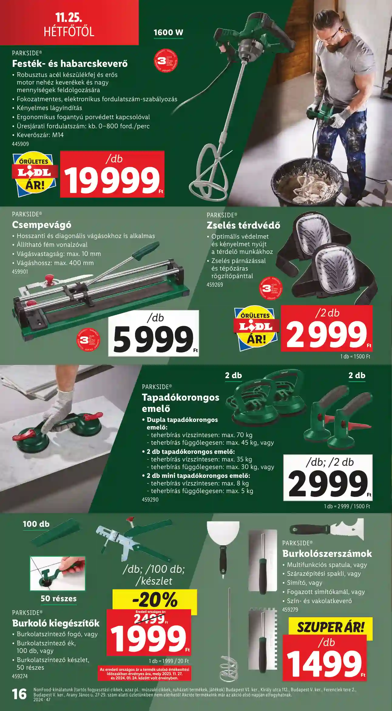Lidl akciós újság 47. hét (Érvényes 11.21-től) (8 oldal)