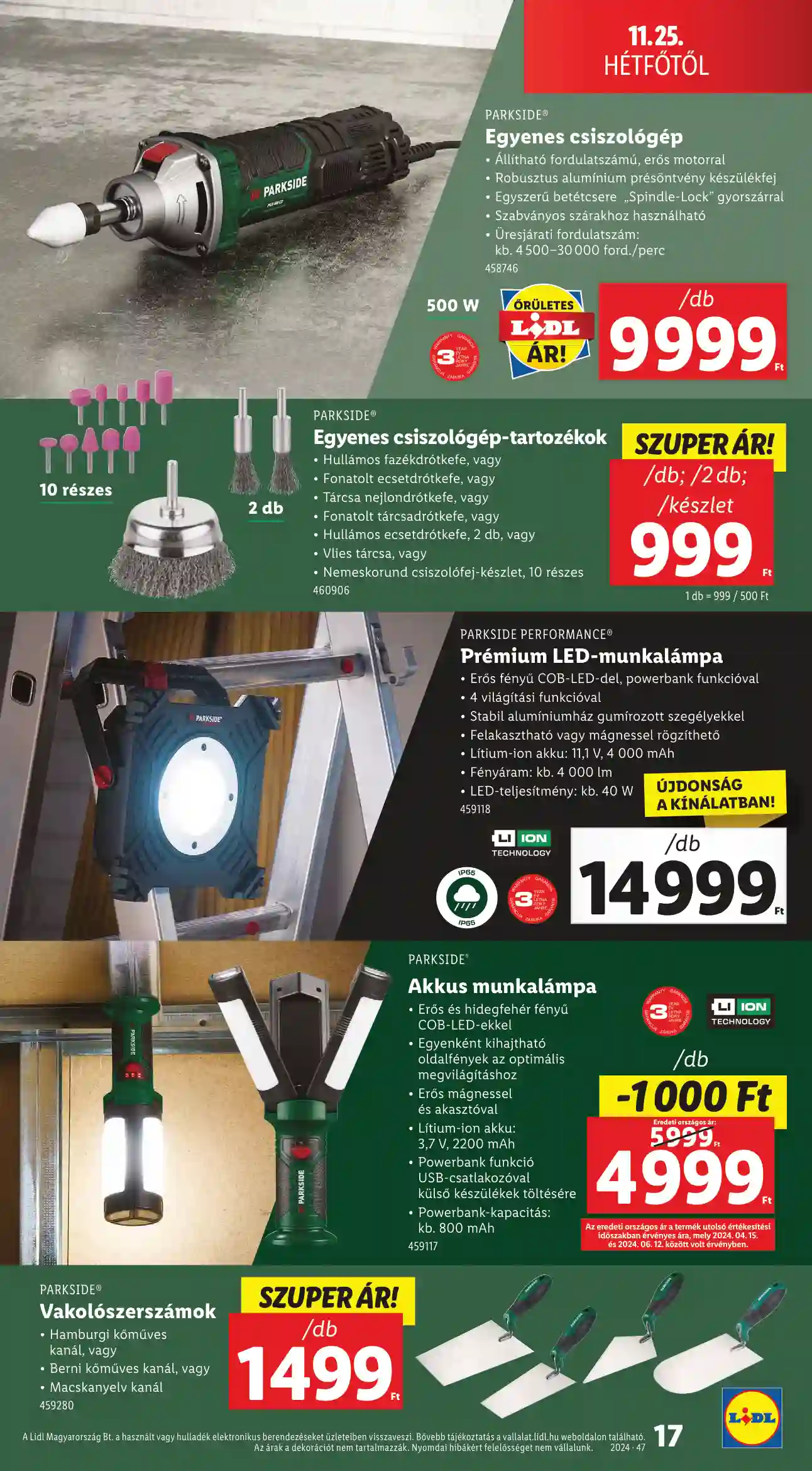 Lidl akciós újság 47. hét (Érvényes 11.21-től) (9 oldal)