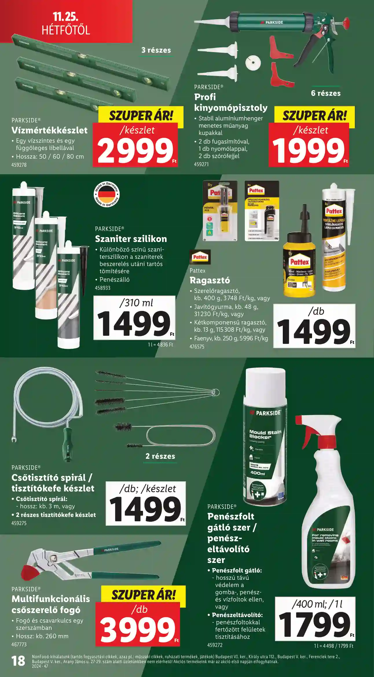 Lidl akciós újság 47. hét (Érvényes 11.21-től) (10 oldal)