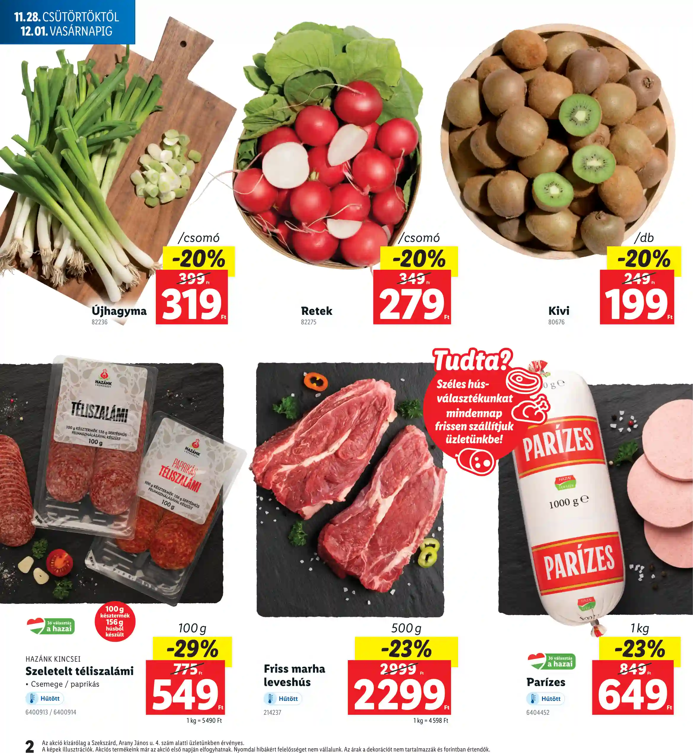 Lidl akciós újság 48. hét (Regionális akciók – Szekszárd) (2 oldal)