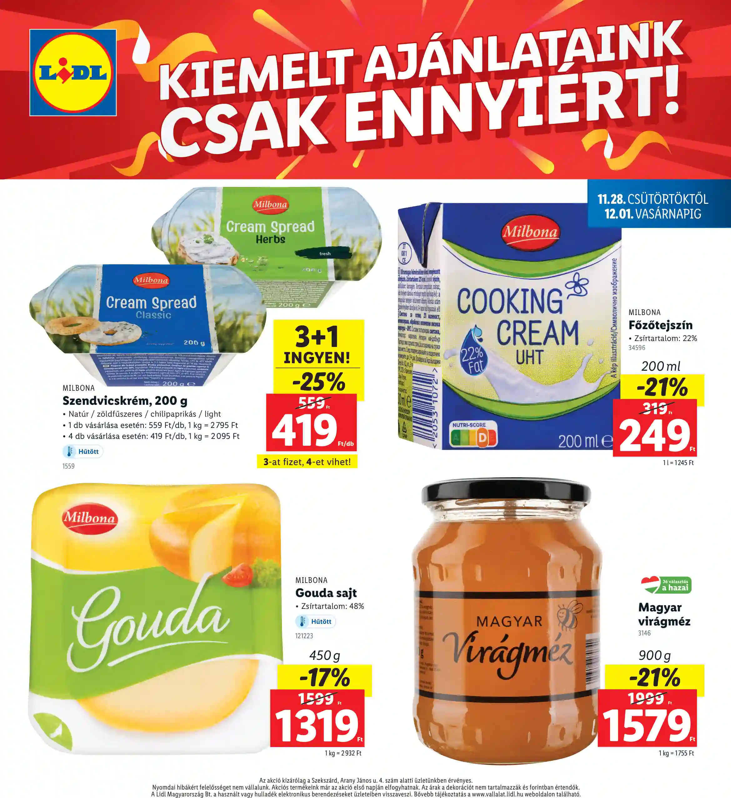 Lidl akciós újság 48. hét (Regionális akciók – Szekszárd) (4 oldal)