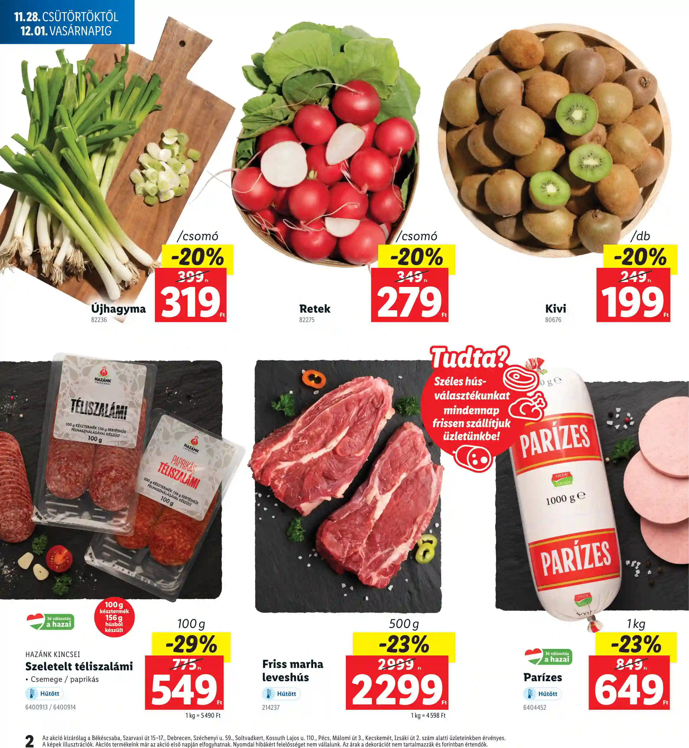 Lidl akciós újság 48. hét (Regionális akciók) (2 oldal)