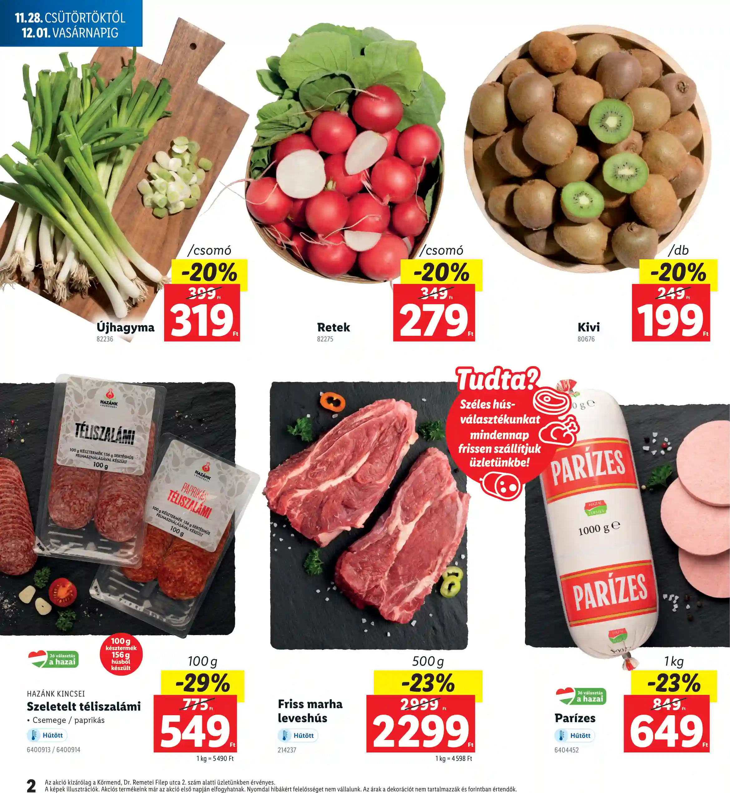 Lidl akciós újság 48. hét (Regionális akciók – Körmend) (2 oldal)
