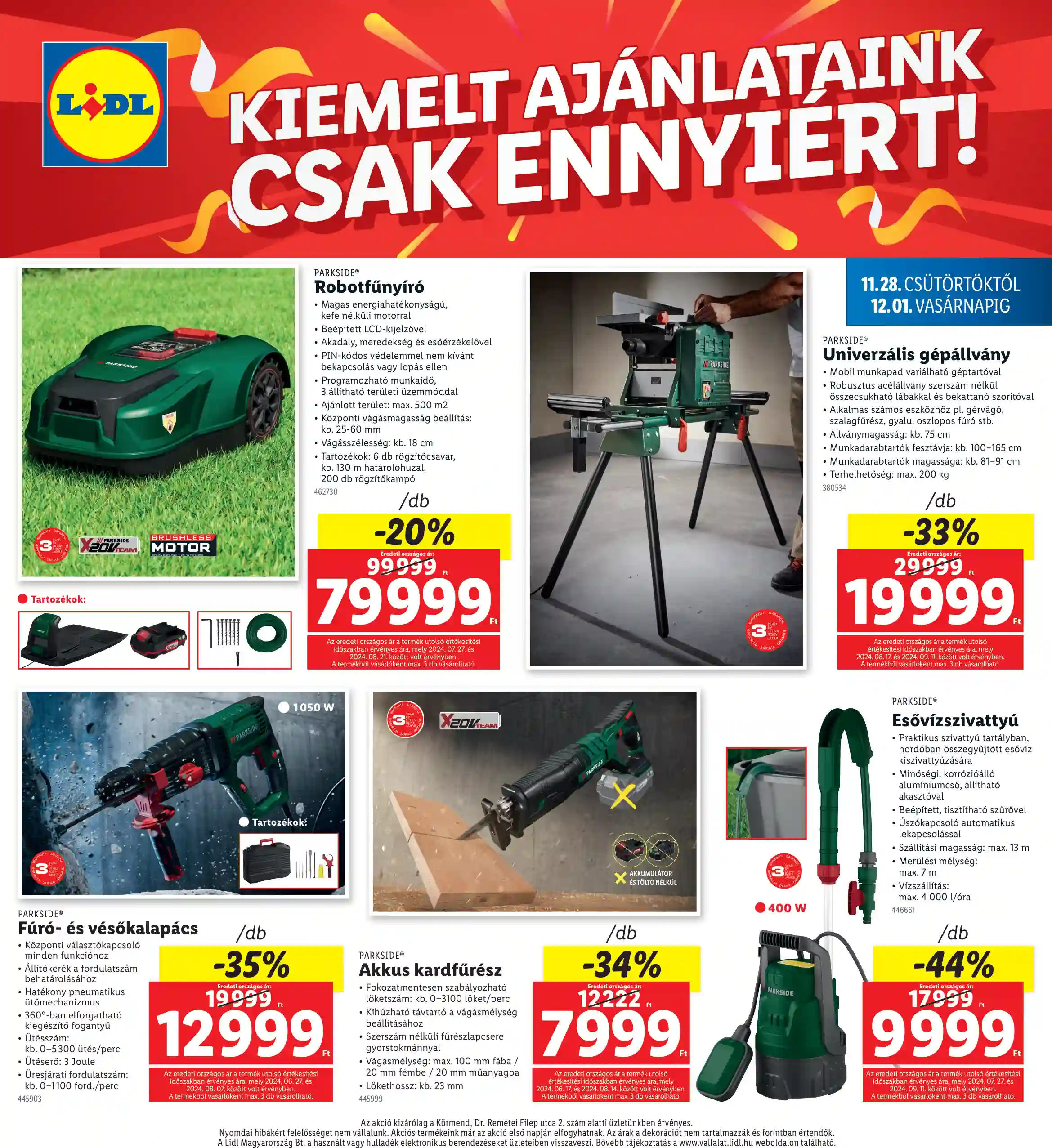 Lidl akciós újság 48. hét (Regionális akciók – Körmend) (4 oldal)