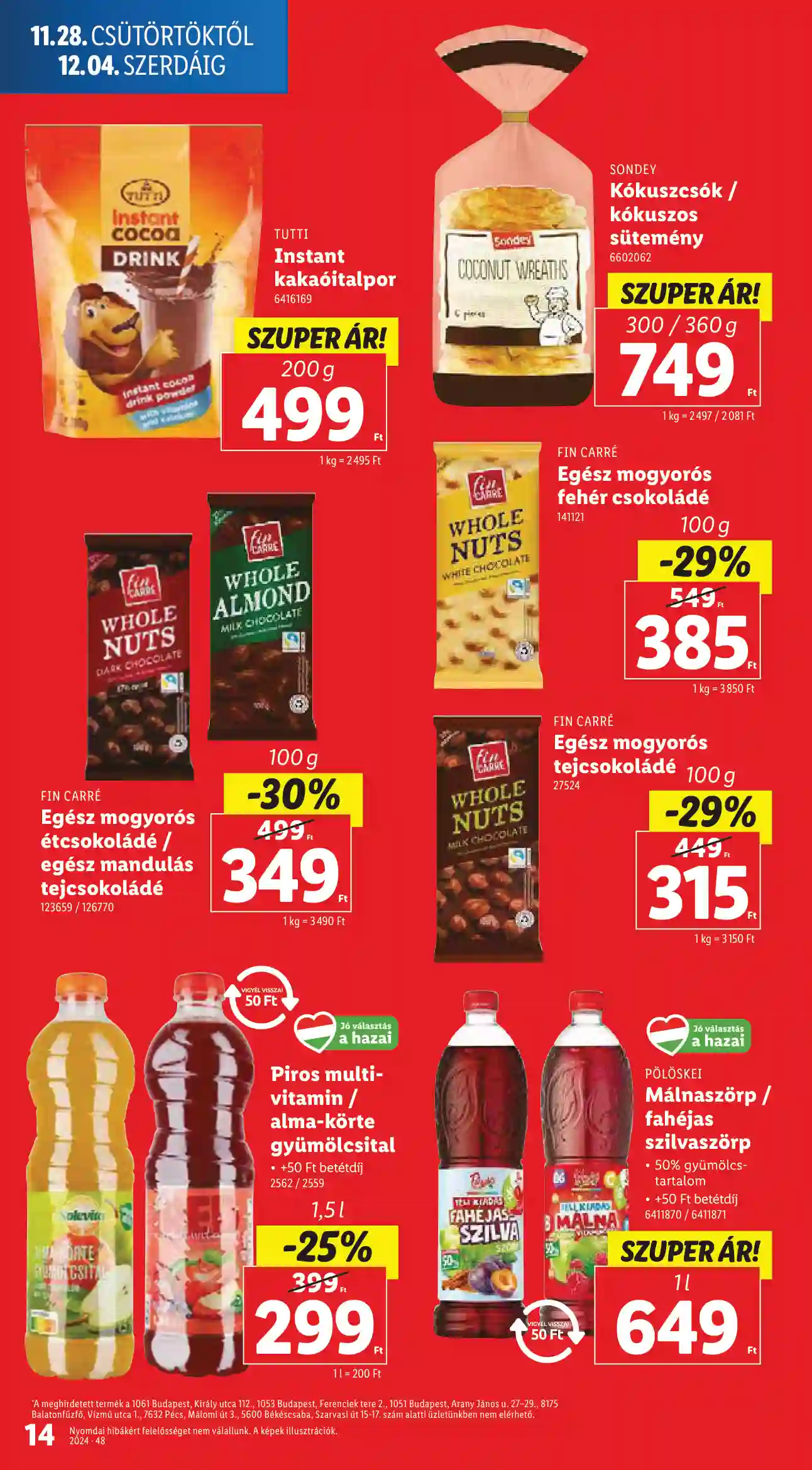 Lidl akciós újság 48. hét (Érvényes 11.28-tól) (6 oldal)