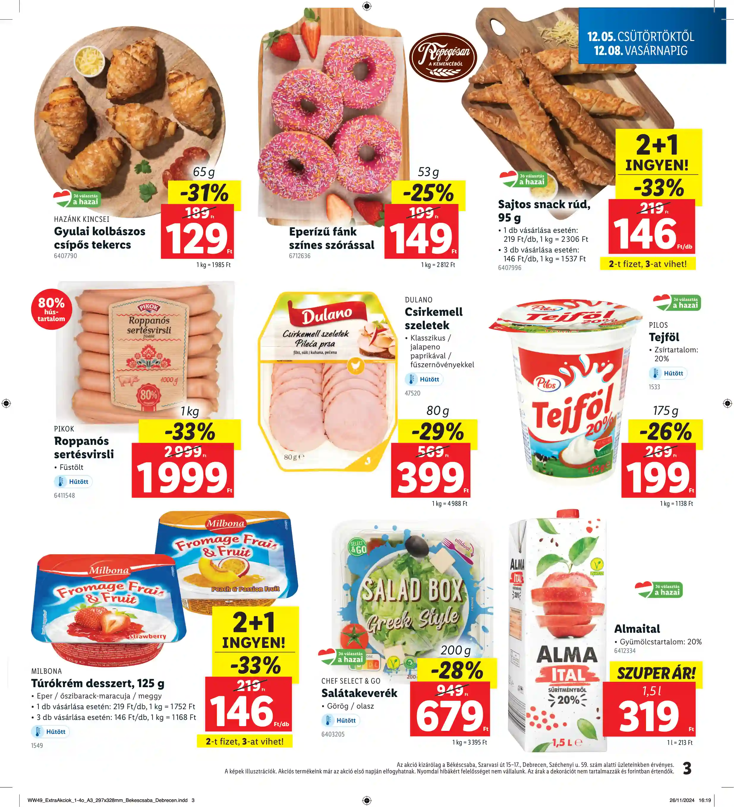 Lidl akciós újság 49. hét (Regionális akciók) (3 oldal)