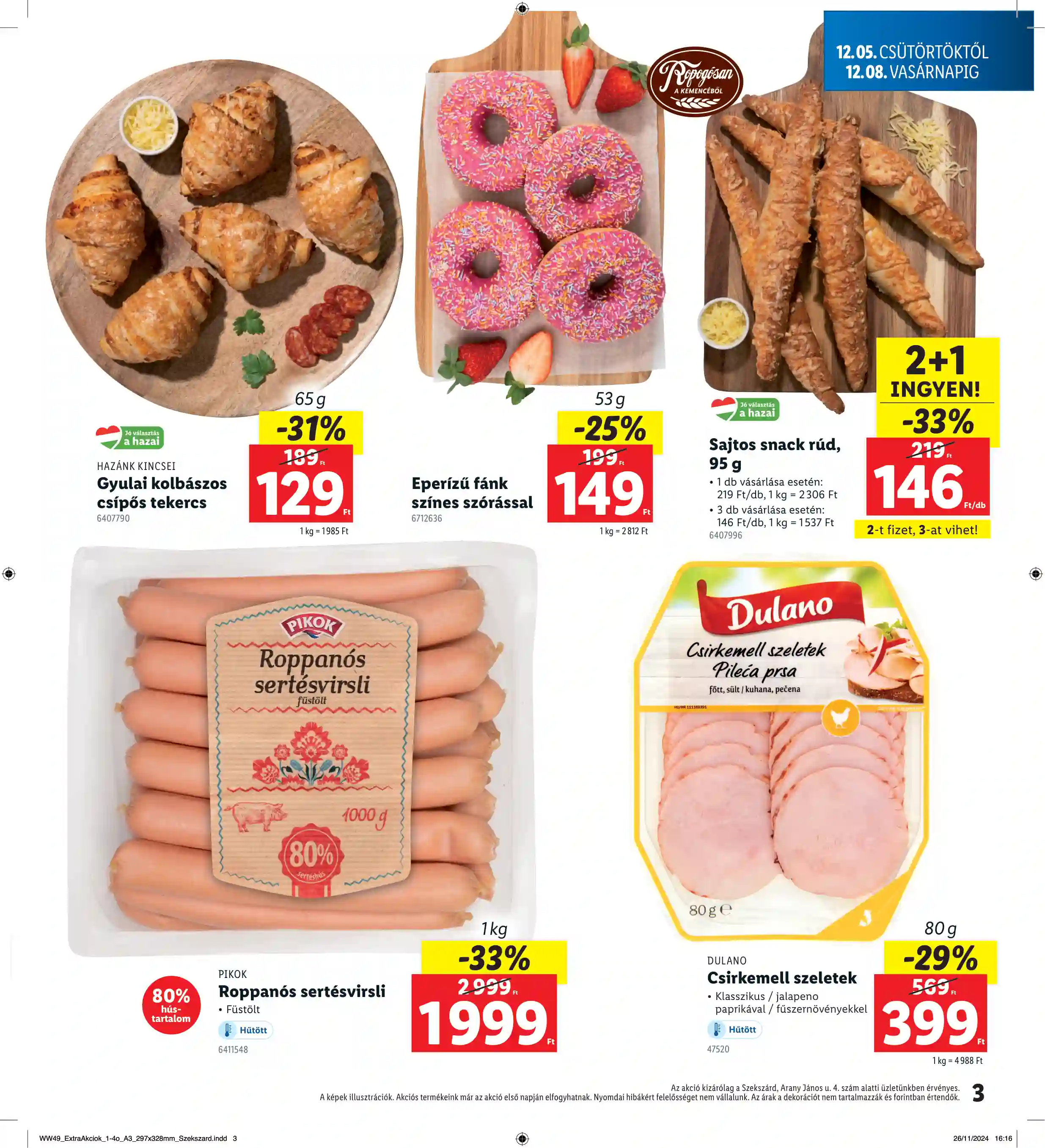 Lidl akciós újság 49. hét (Regionális akciók – Szekszárd) (3 oldal)