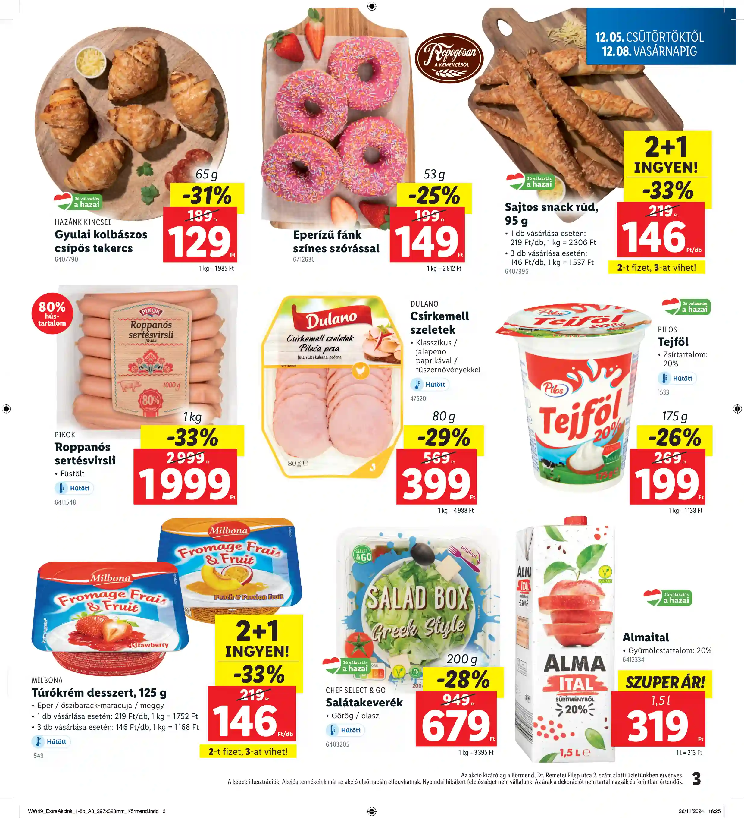 Lidl akciós újság 49. hét (Regionális akciók – Körmend) (3 oldal)