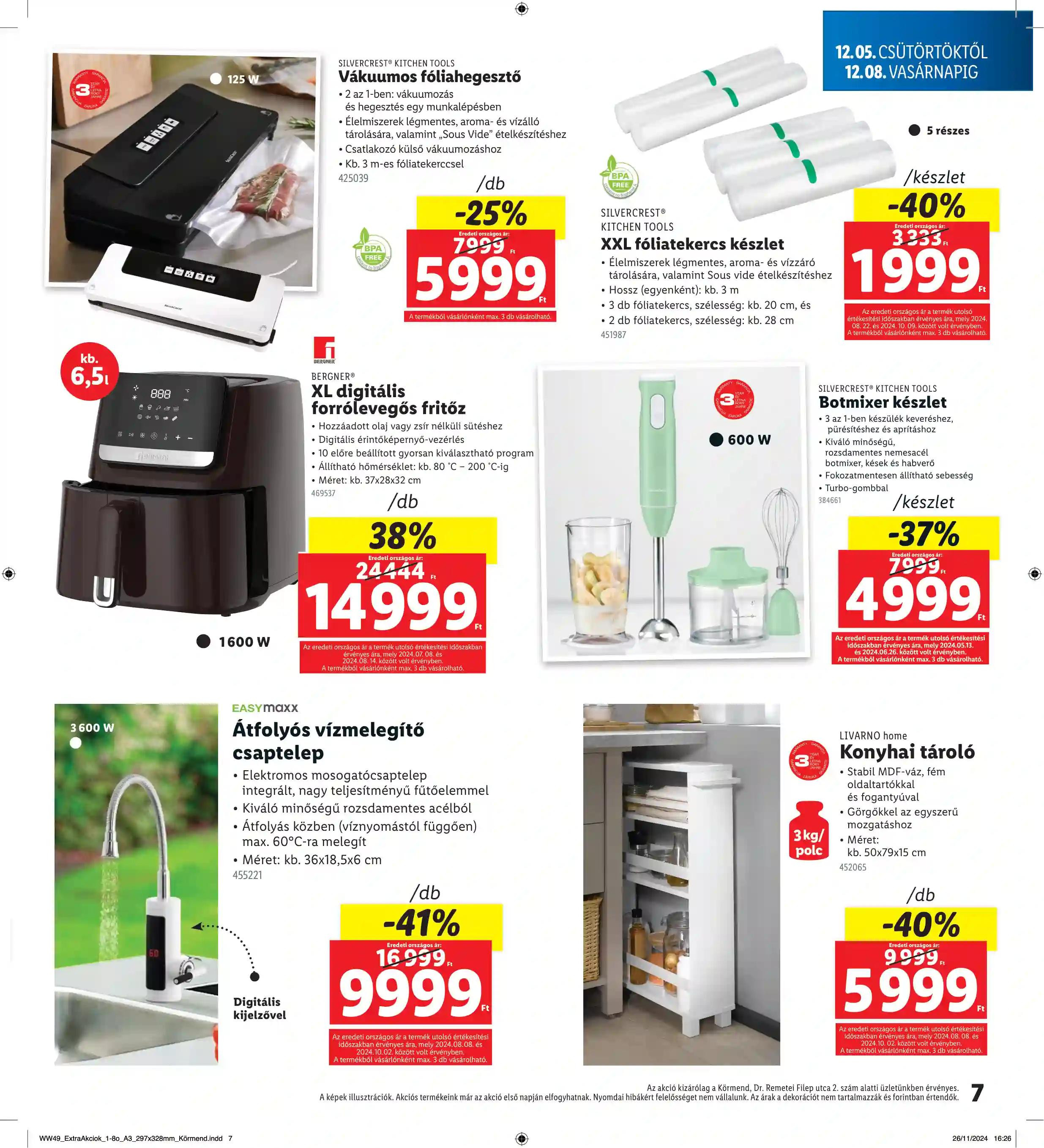 Lidl akciós újság 49. hét (Regionális akciók – Körmend) (7 oldal)