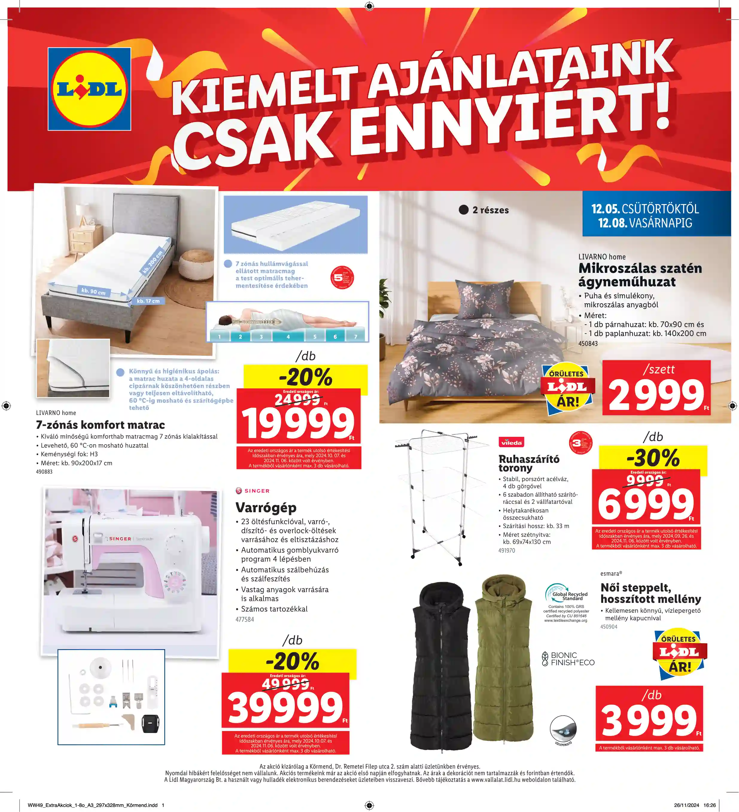 Lidl akciós újság 49. hét (Regionális akciók – Körmend) (8 oldal)