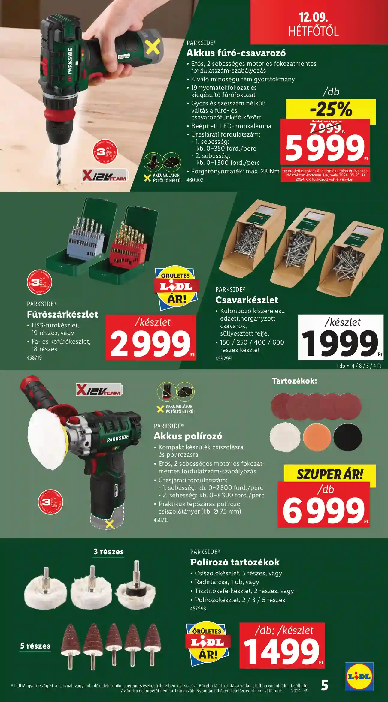 Lidl akciós újság 49. hét (Érvényes 12.07-től) (6 oldal)