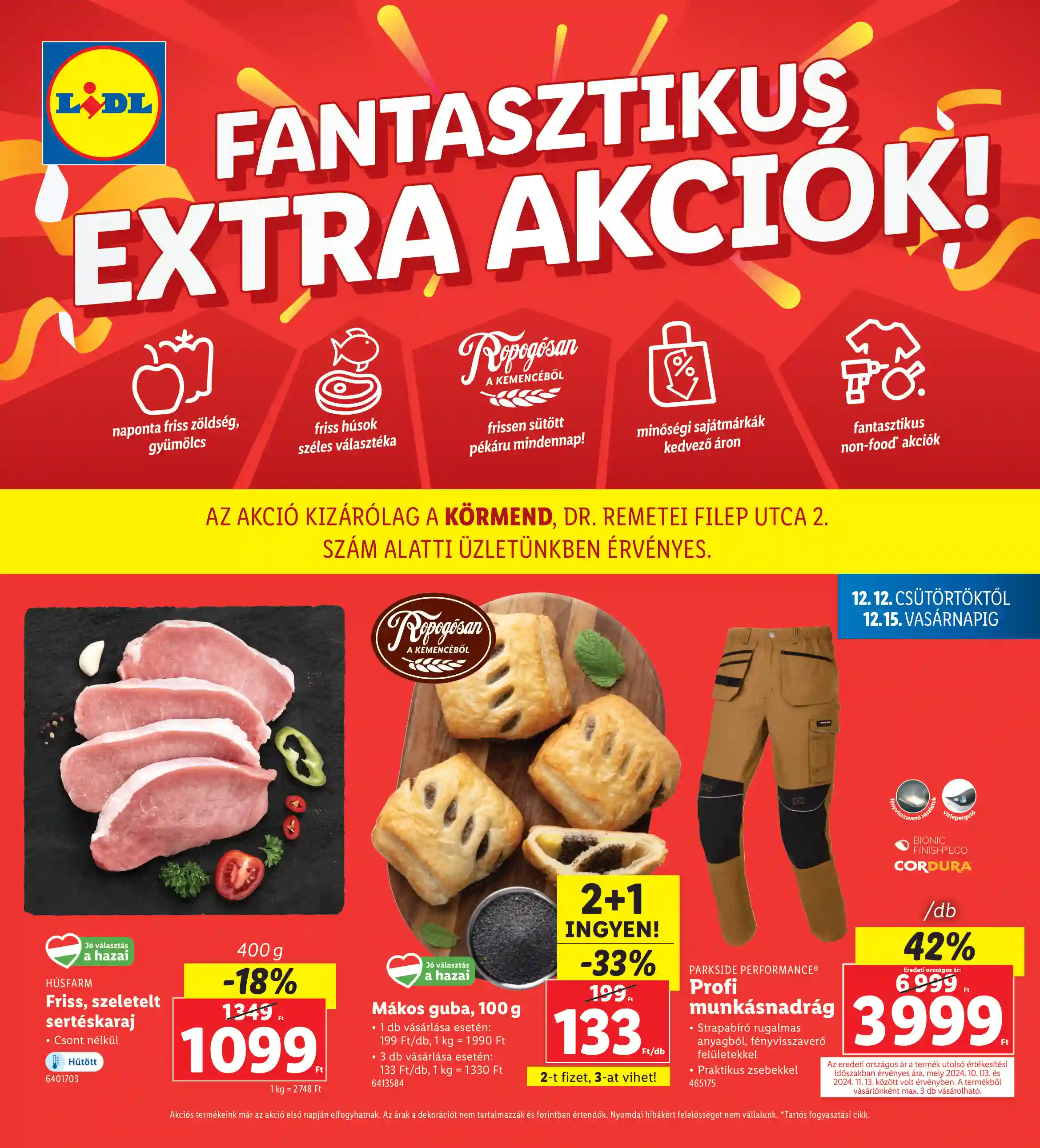 LIDL Regionális akciók – Körmend 50.hét