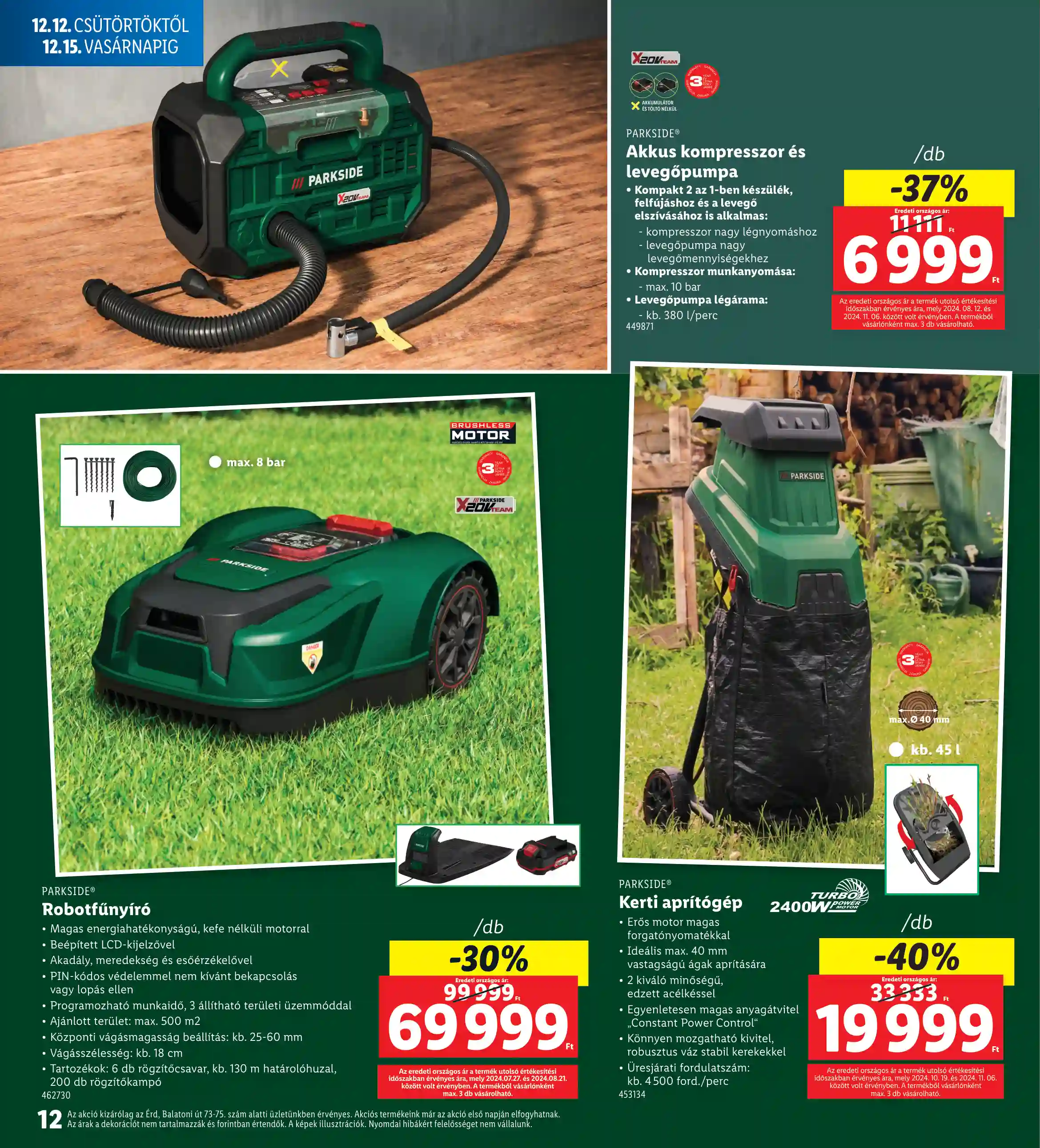 Lidl akciós újság 50. hét (Nyitási akciók – Érd) (4 oldal)