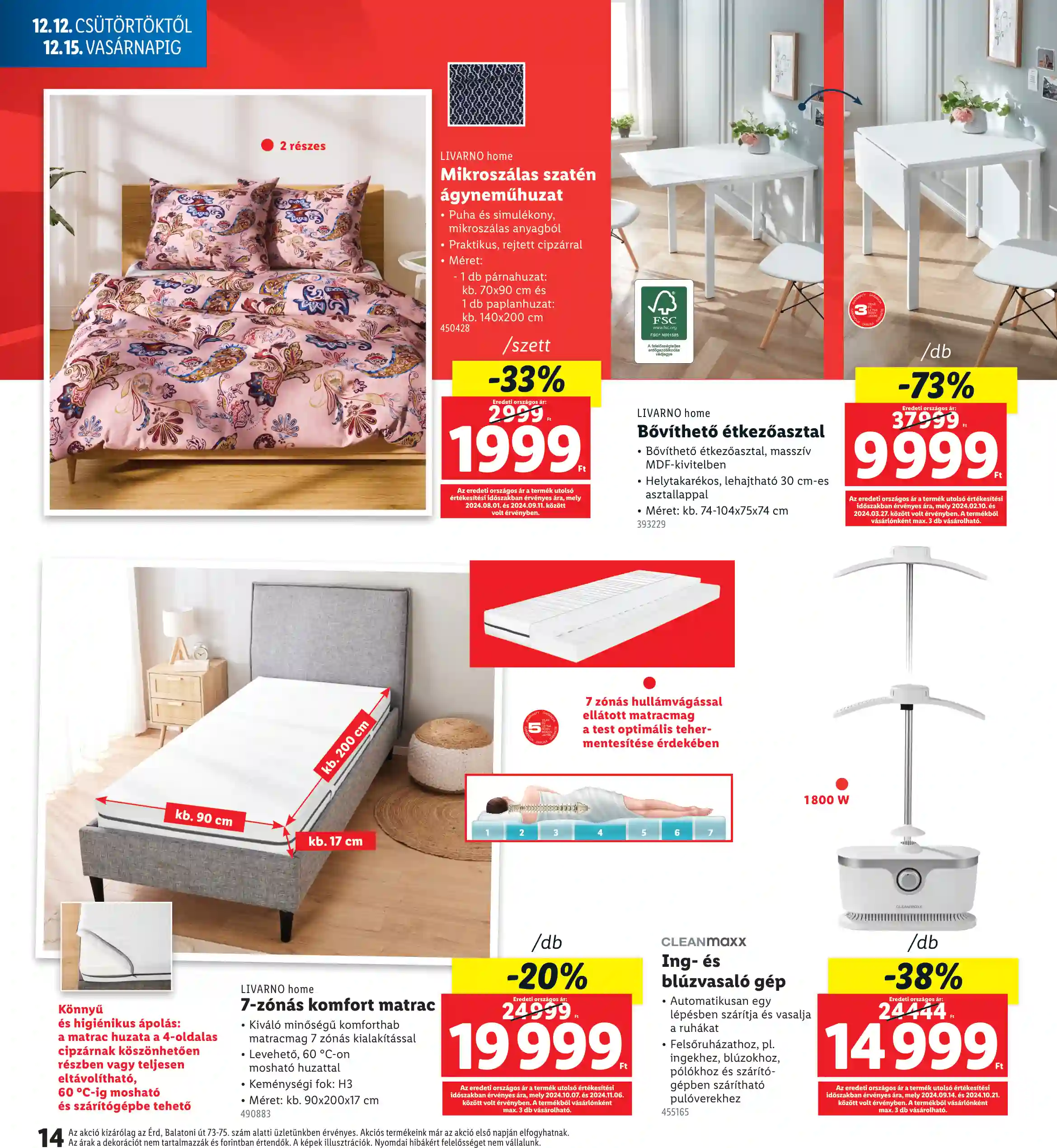 Lidl akciós újság 50. hét (Nyitási akciók – Érd) (6 oldal)