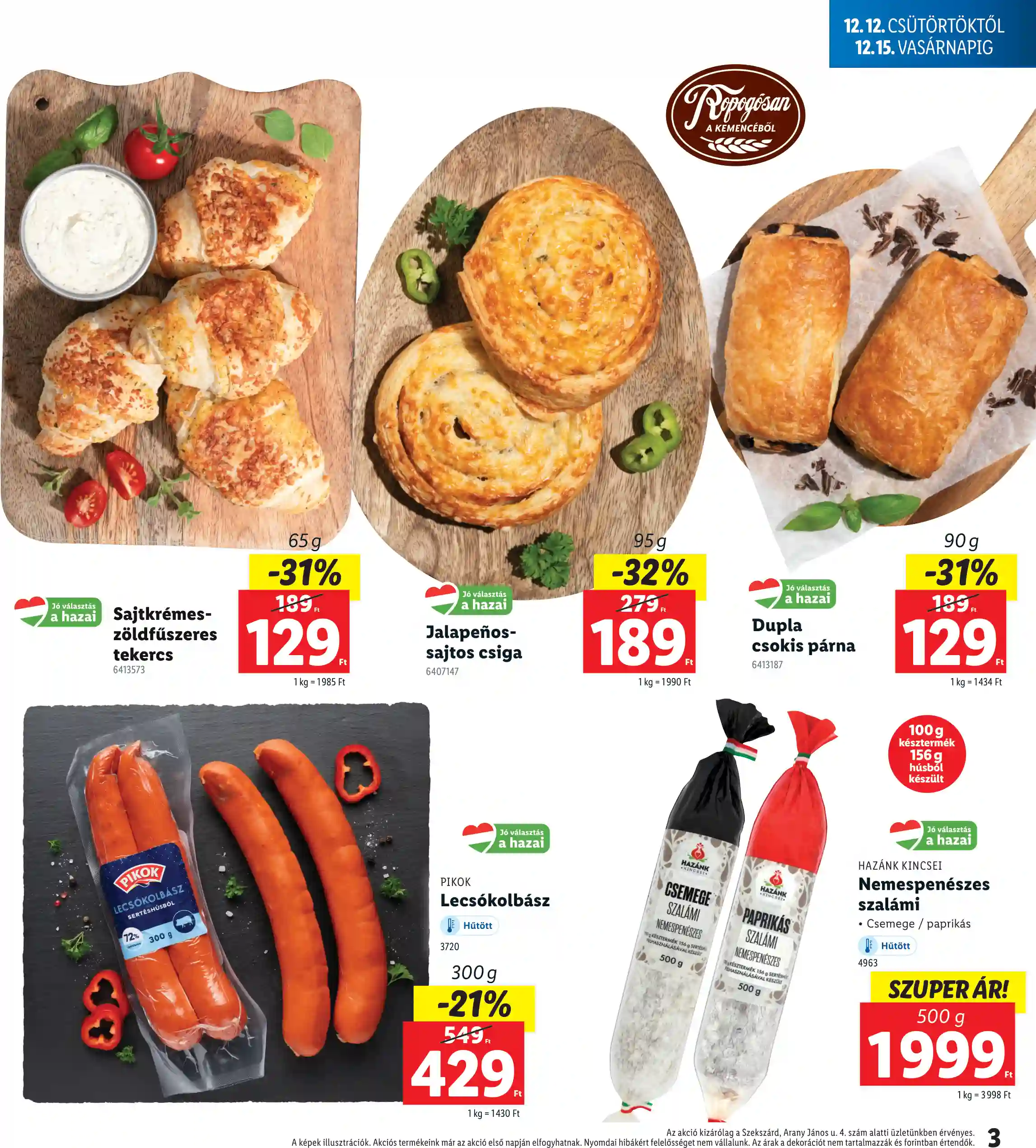 Lidl akciós újság 50. hét (Regionális akciók – Szekszárd) (3 oldal)
