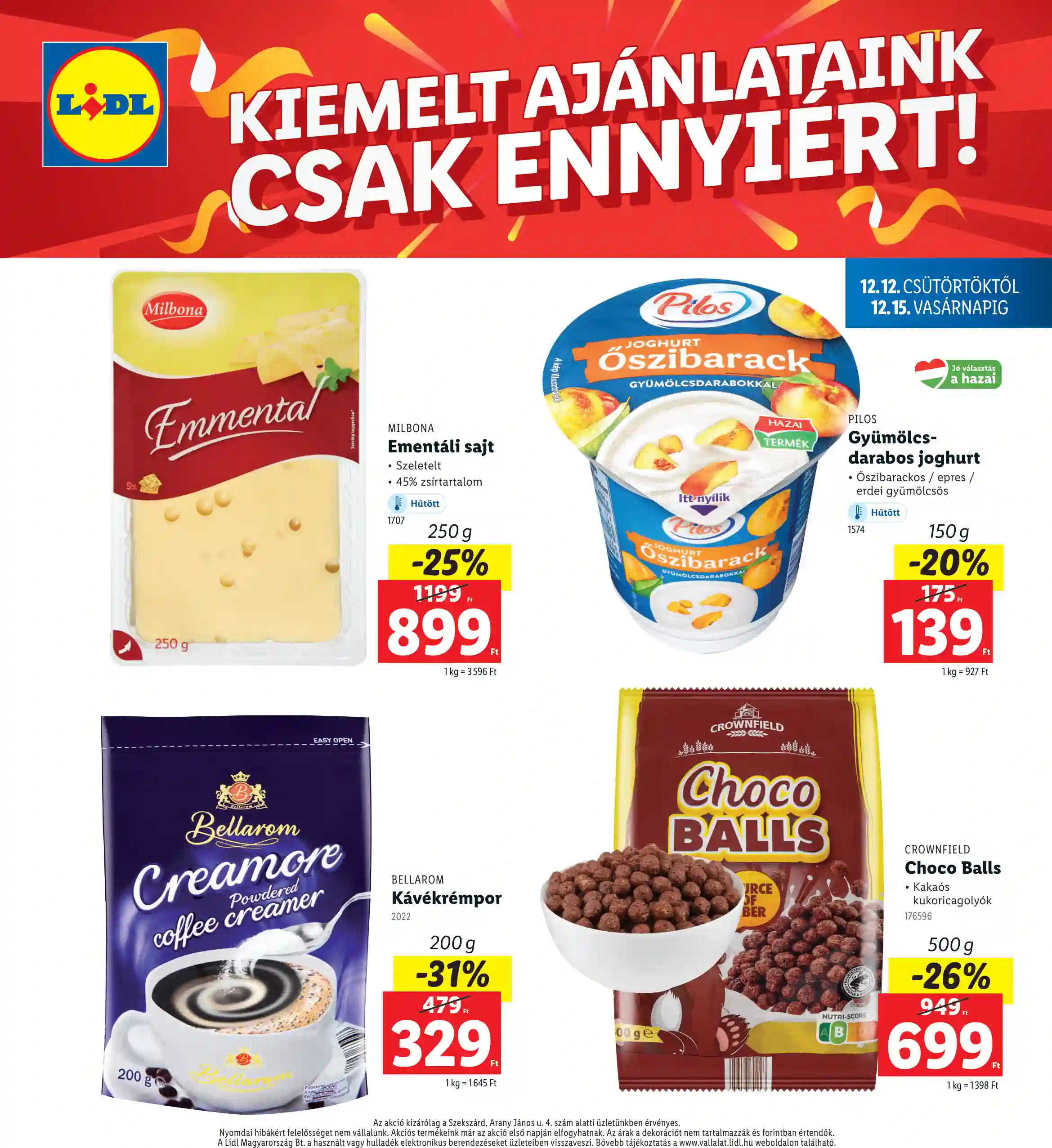 Lidl akciós újság 50. hét (Regionális akciók – Szekszárd) (4 oldal)
