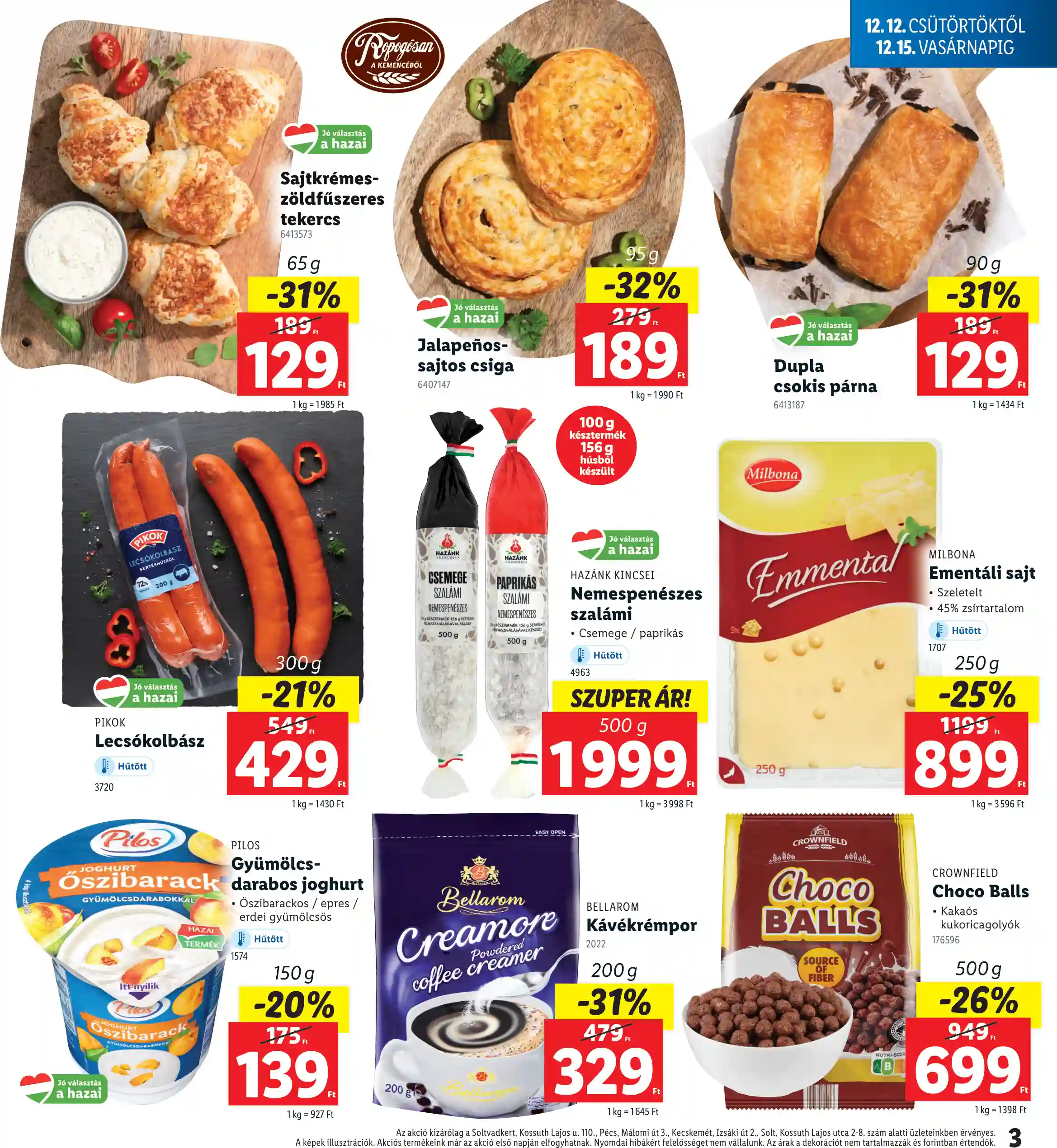 Lidl akciós újság 50. hét (Regionális akciók) (3 oldal)