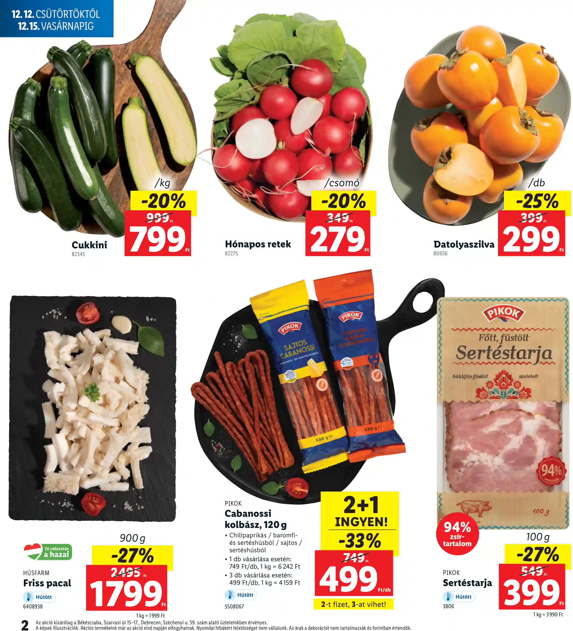 Lidl akciós újság 50. hét (Regionális akciók) (2 oldal)