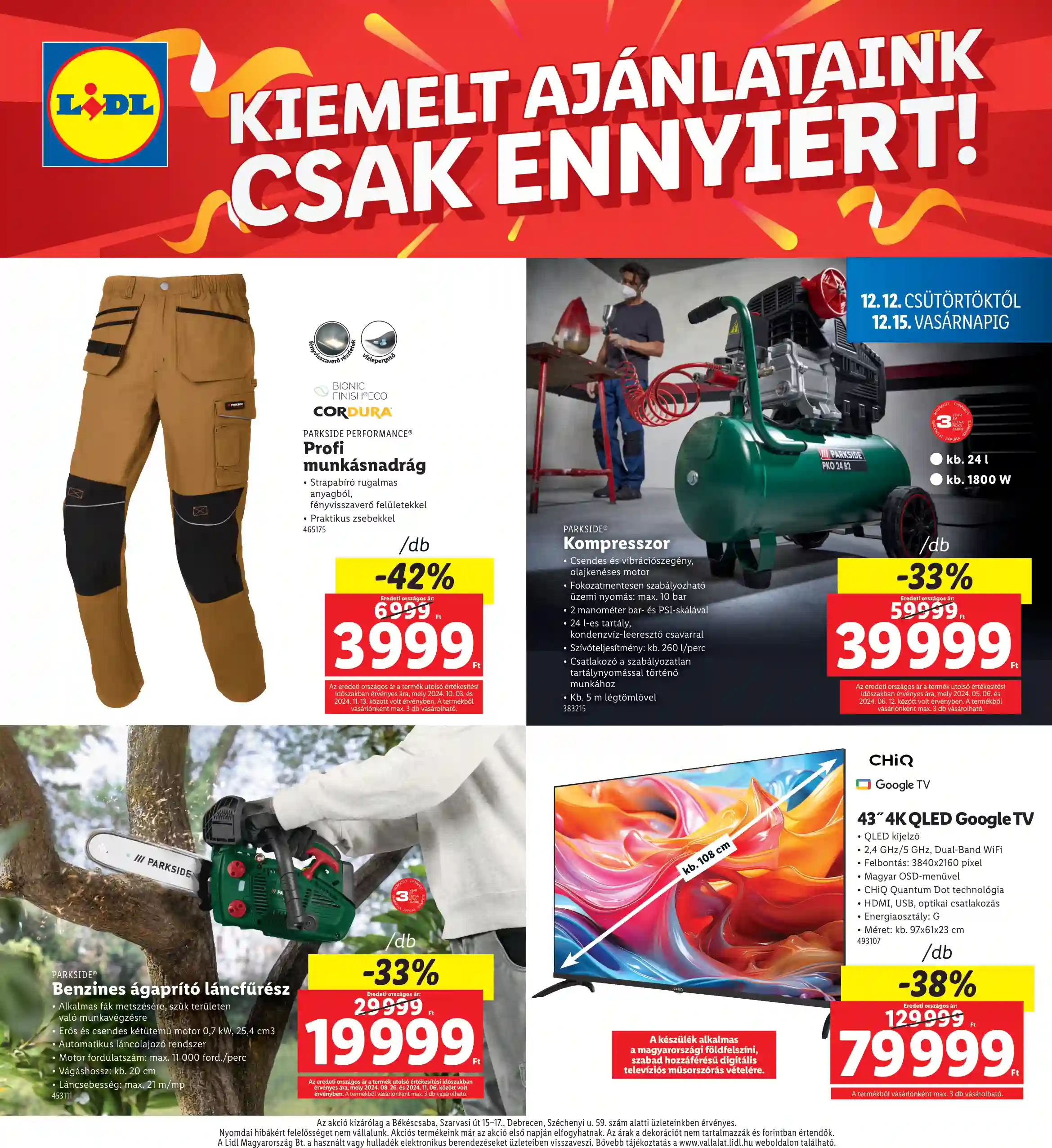Lidl akciós újság 50. hét (Regionális akciók) (4 oldal)
