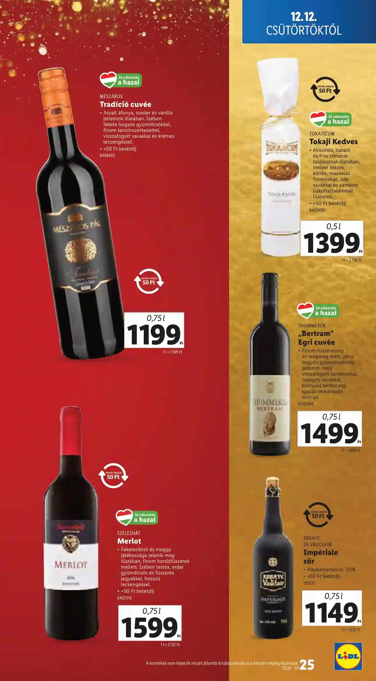Lidl akciós újság 50. hét (Érvényes 12.12-től) (18 oldal)