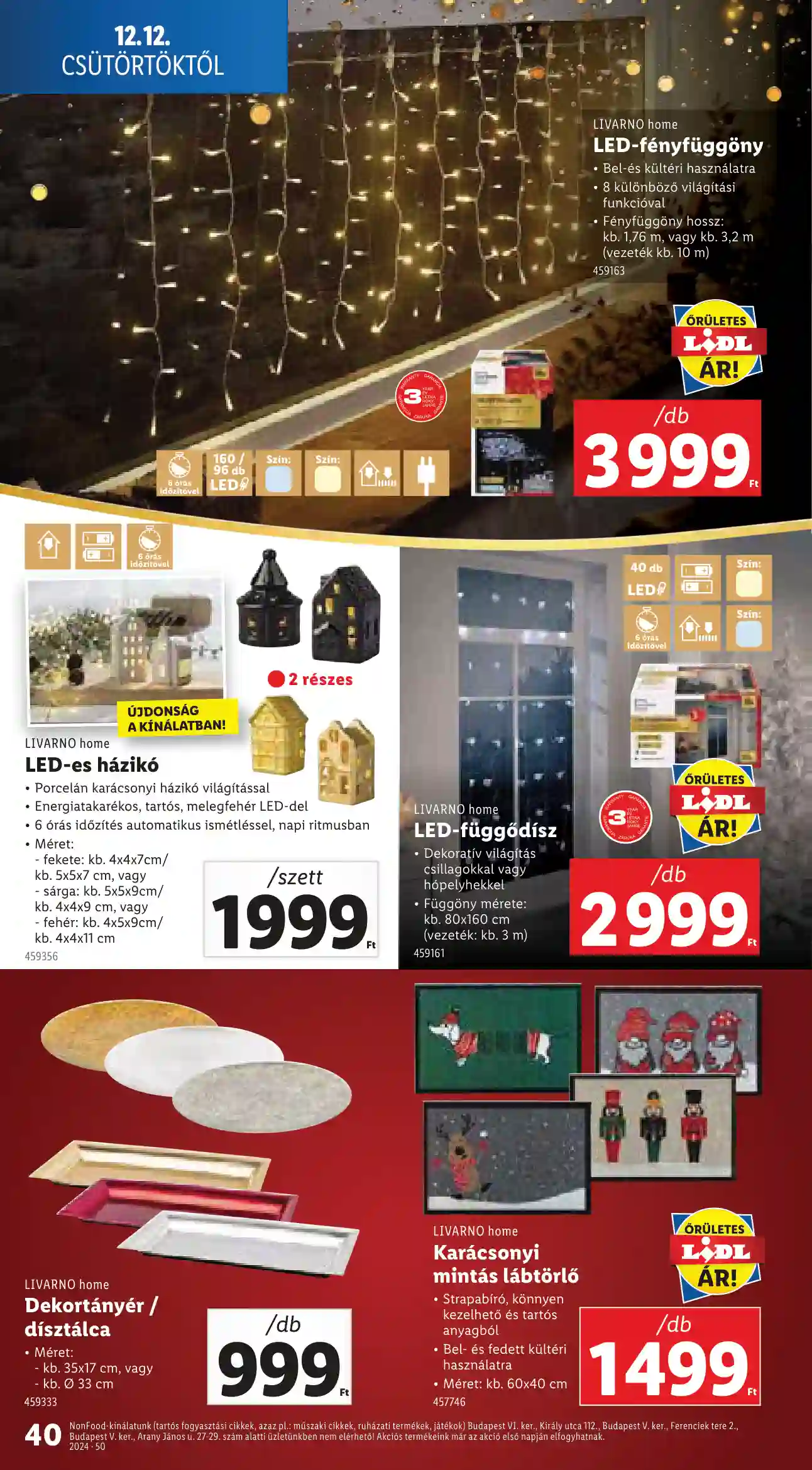 Lidl akciós újság 50. hét (Érvényes 12.12-től) (34 oldal)