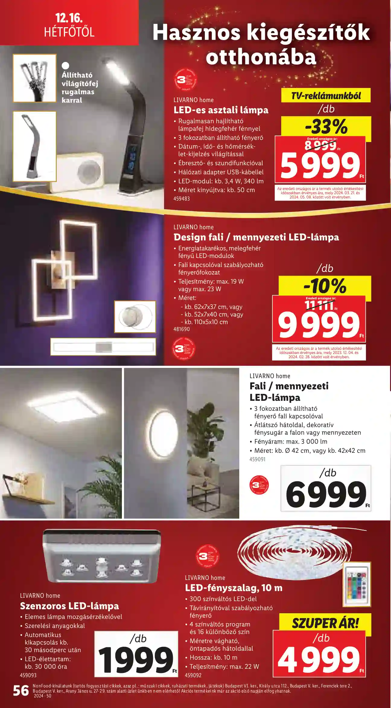 Lidl akciós újság 50. hét (Érvényes 12.12-től) (52 oldal)