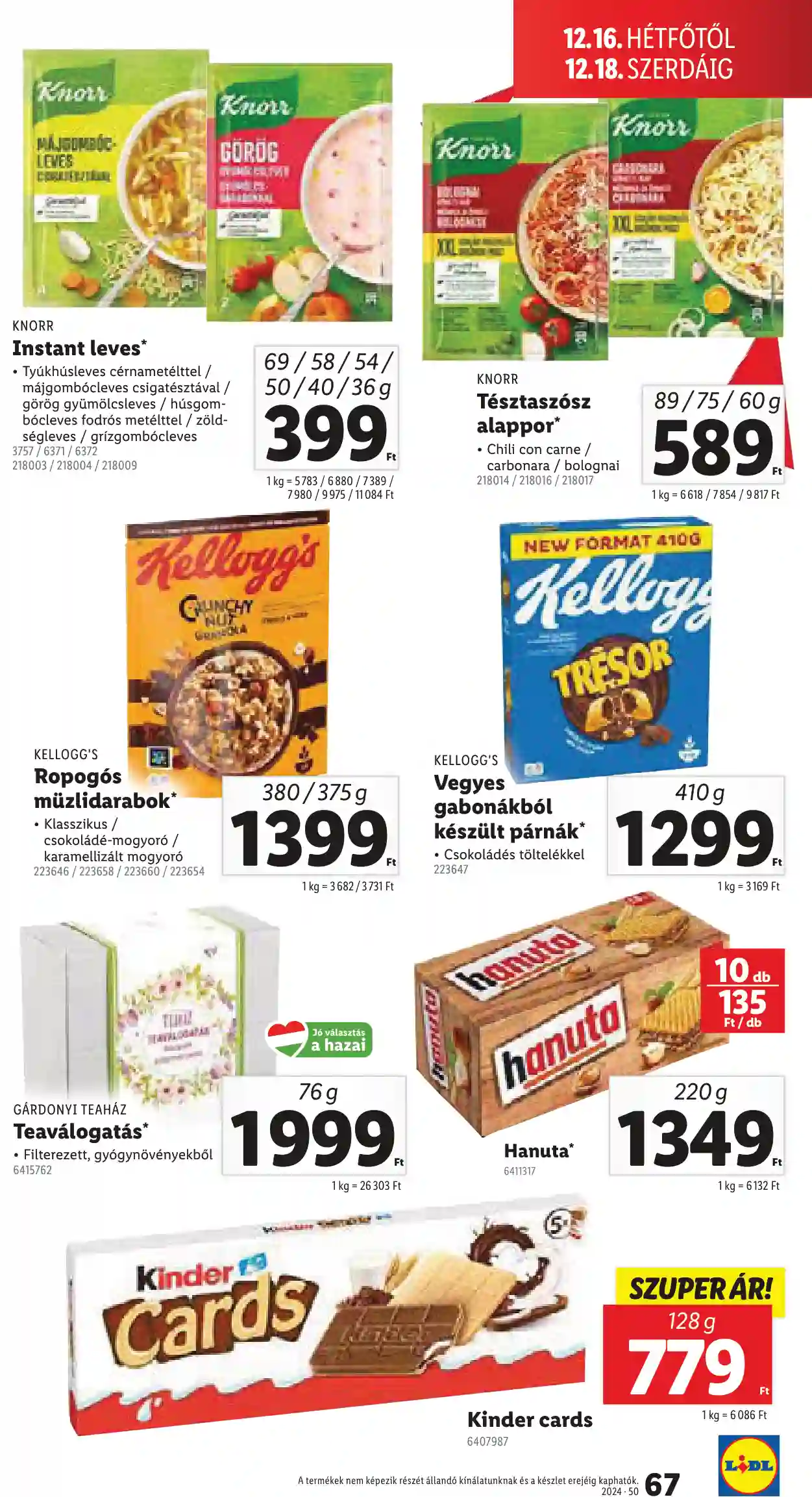 Lidl akciós újság 50. hét (Érvényes 12.12-től) (64 oldal)