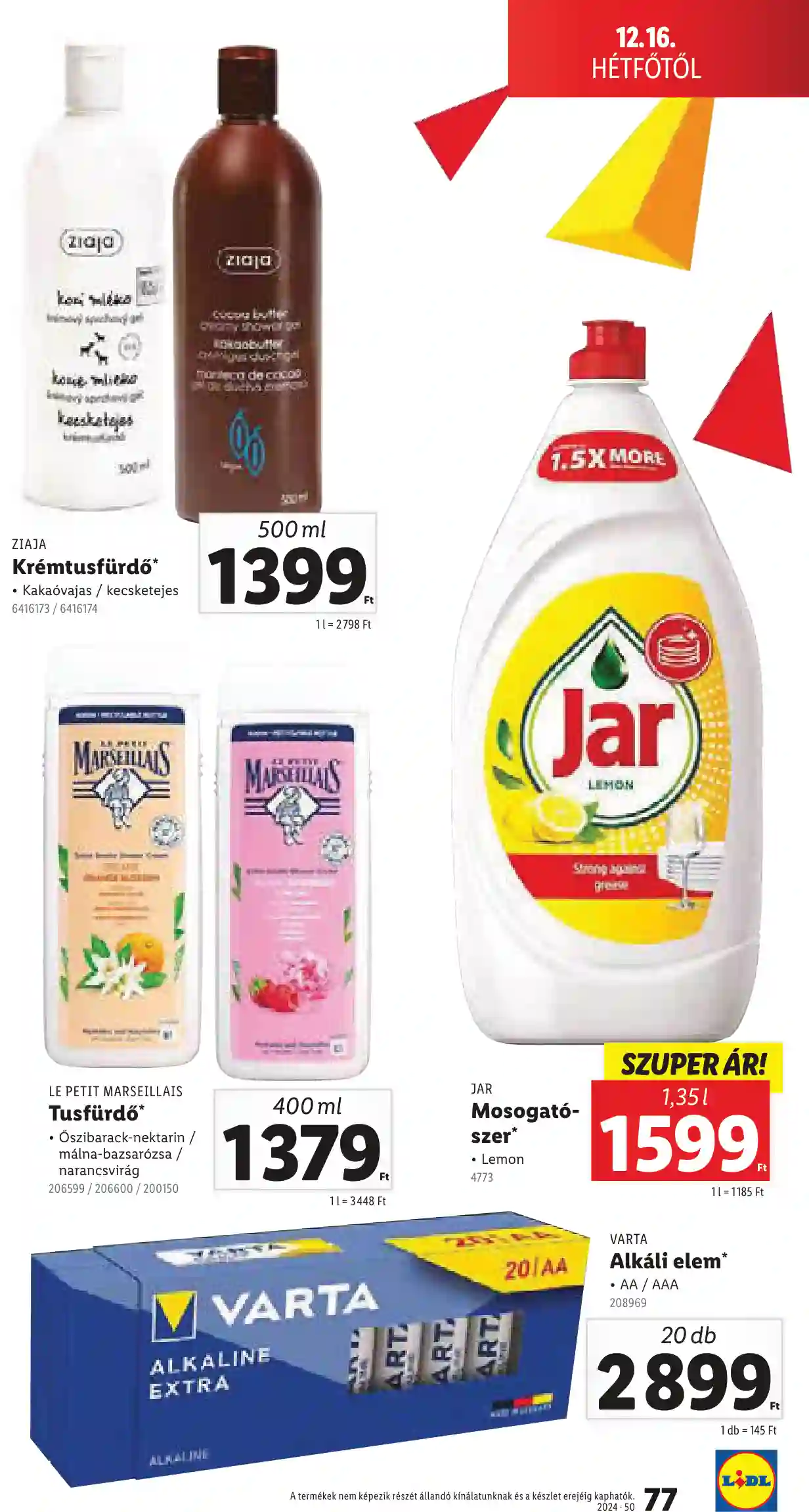 Lidl akciós újság 50. hét (Érvényes 12.12-től) (75 oldal)