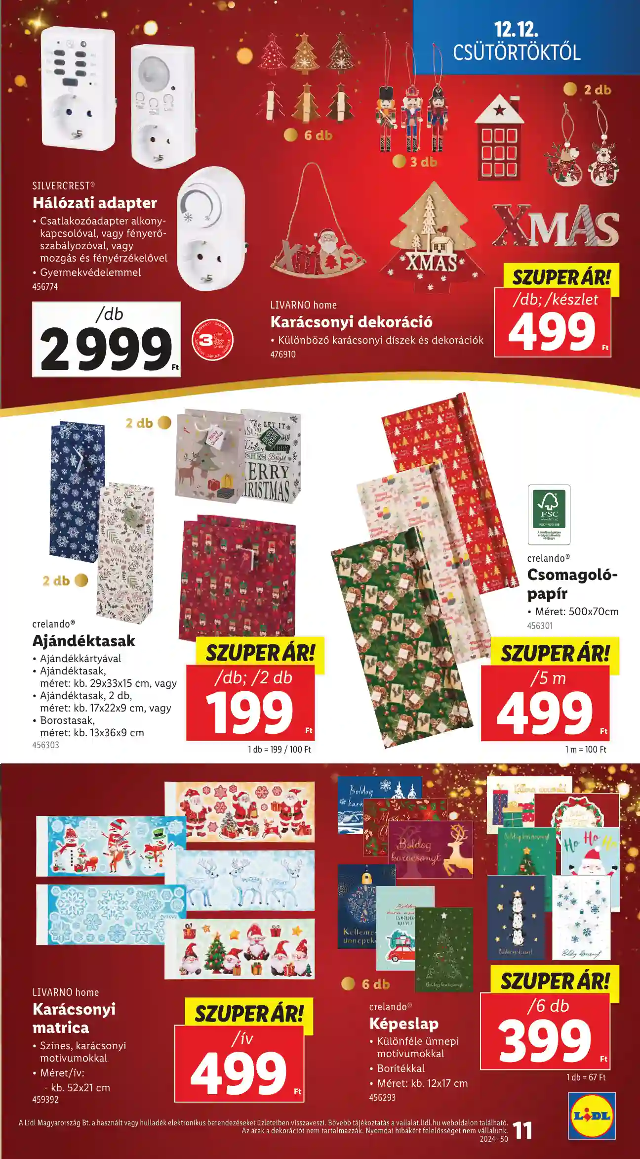 Lidl akciós újság 50. hét (Érvényes 12.12-től) (3 oldal)