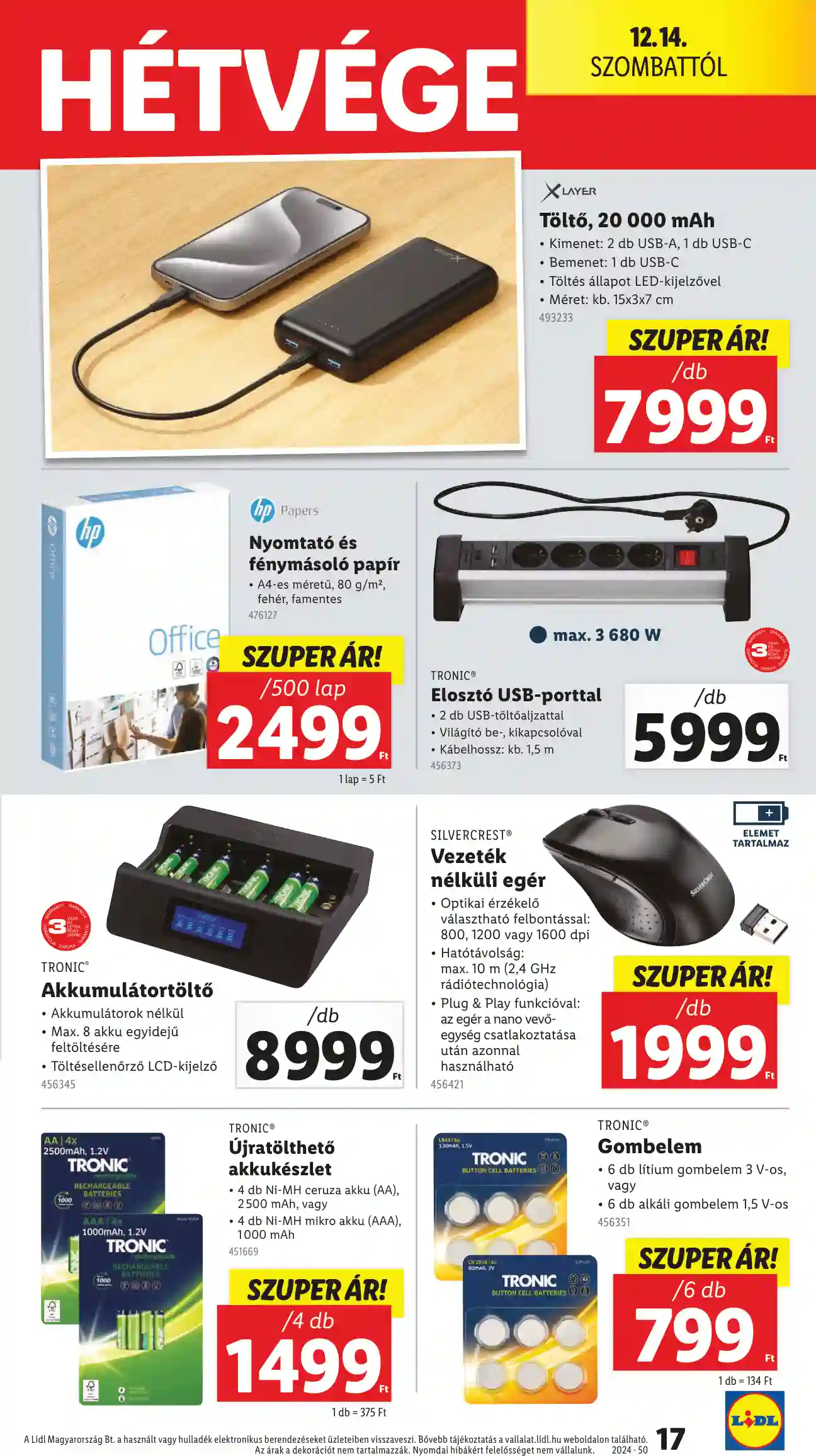 Lidl akciós újság 50. hét (Érvényes 12.12-től) (9 oldal)