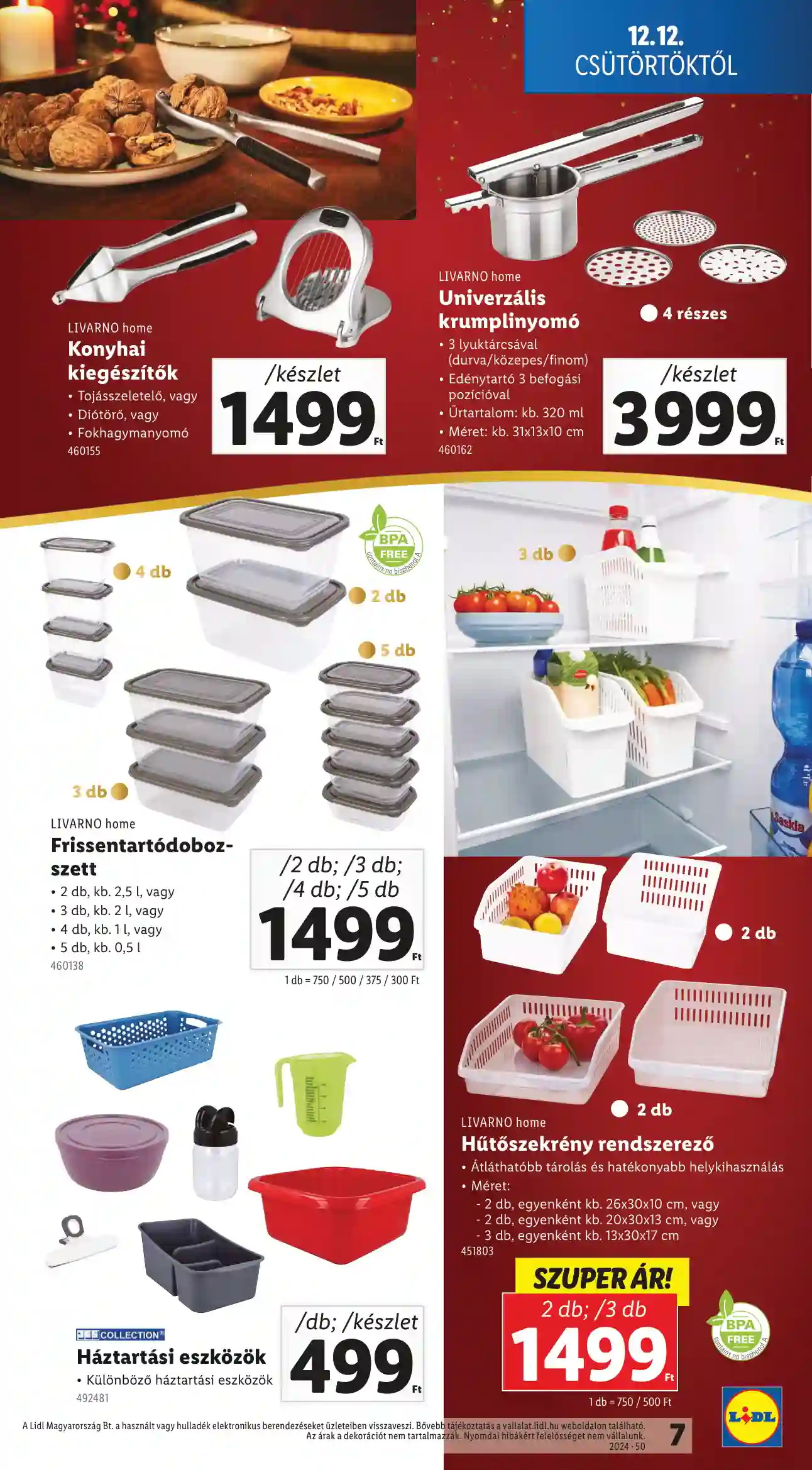 Lidl akciós újság 50. hét (Érvényes 12.12-től) (22 oldal)