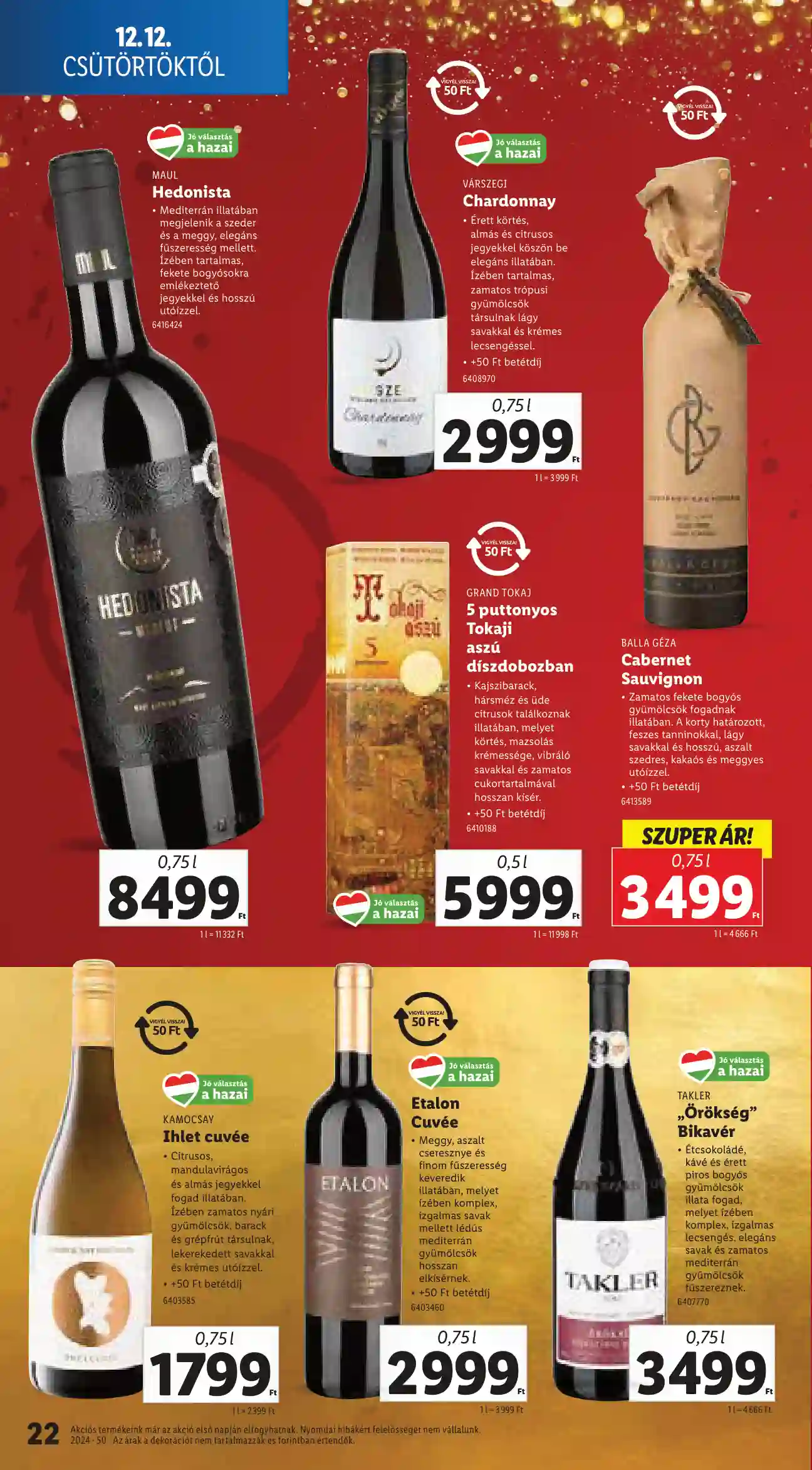 Lidl akciós újság 50. hét (Érvényes 12.12-től) (15 oldal)