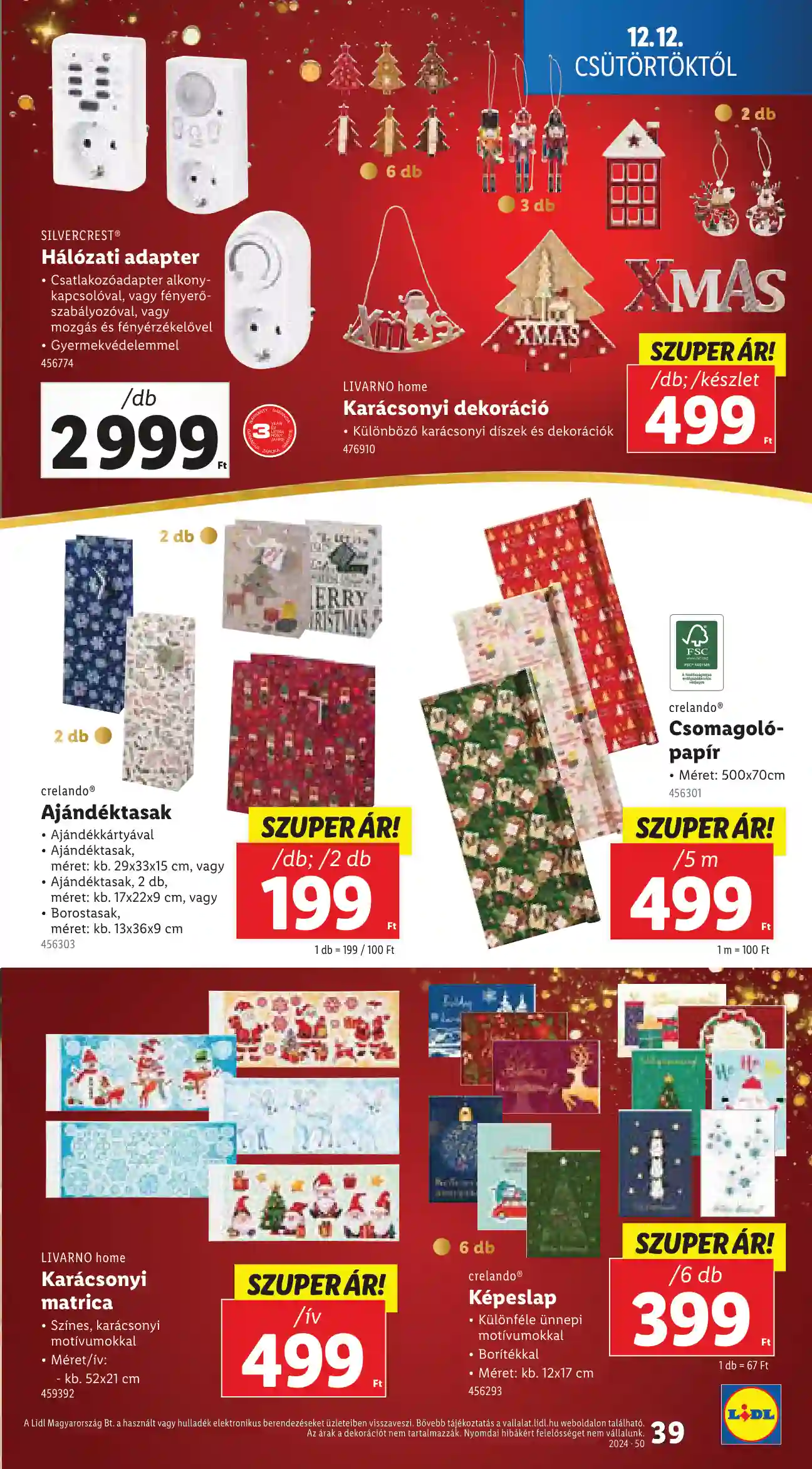 Lidl akciós újság 50. hét (Érvényes 12.12-től) (33 oldal)