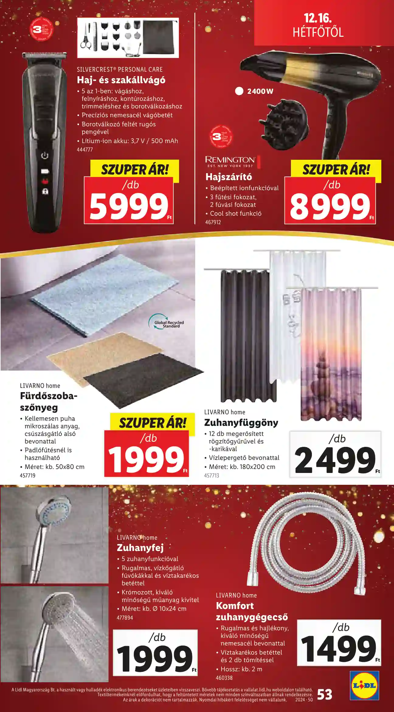 Lidl akciós újság 50. hét (Érvényes 12.12-től) (49 oldal)