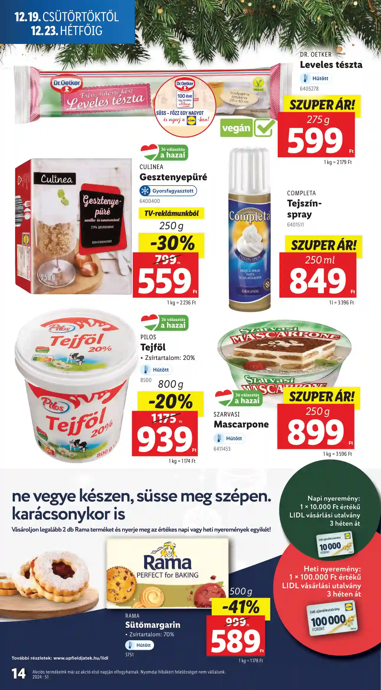 Lidl akciós újság 51. hét (Érvényes 12.19-től) (6 oldal)