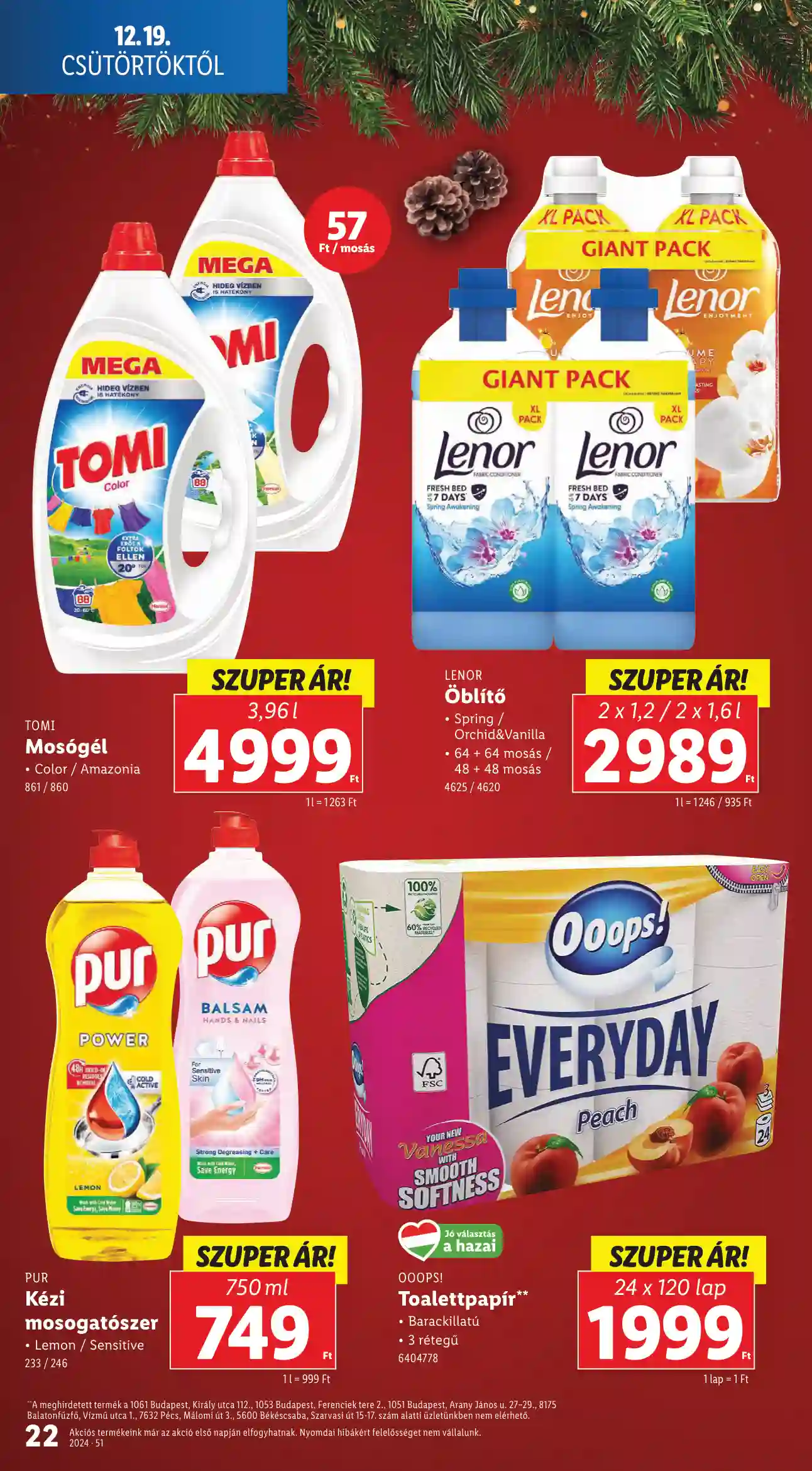 Lidl akciós újság 51. hét (Érvényes 12.19-től) (15 oldal)