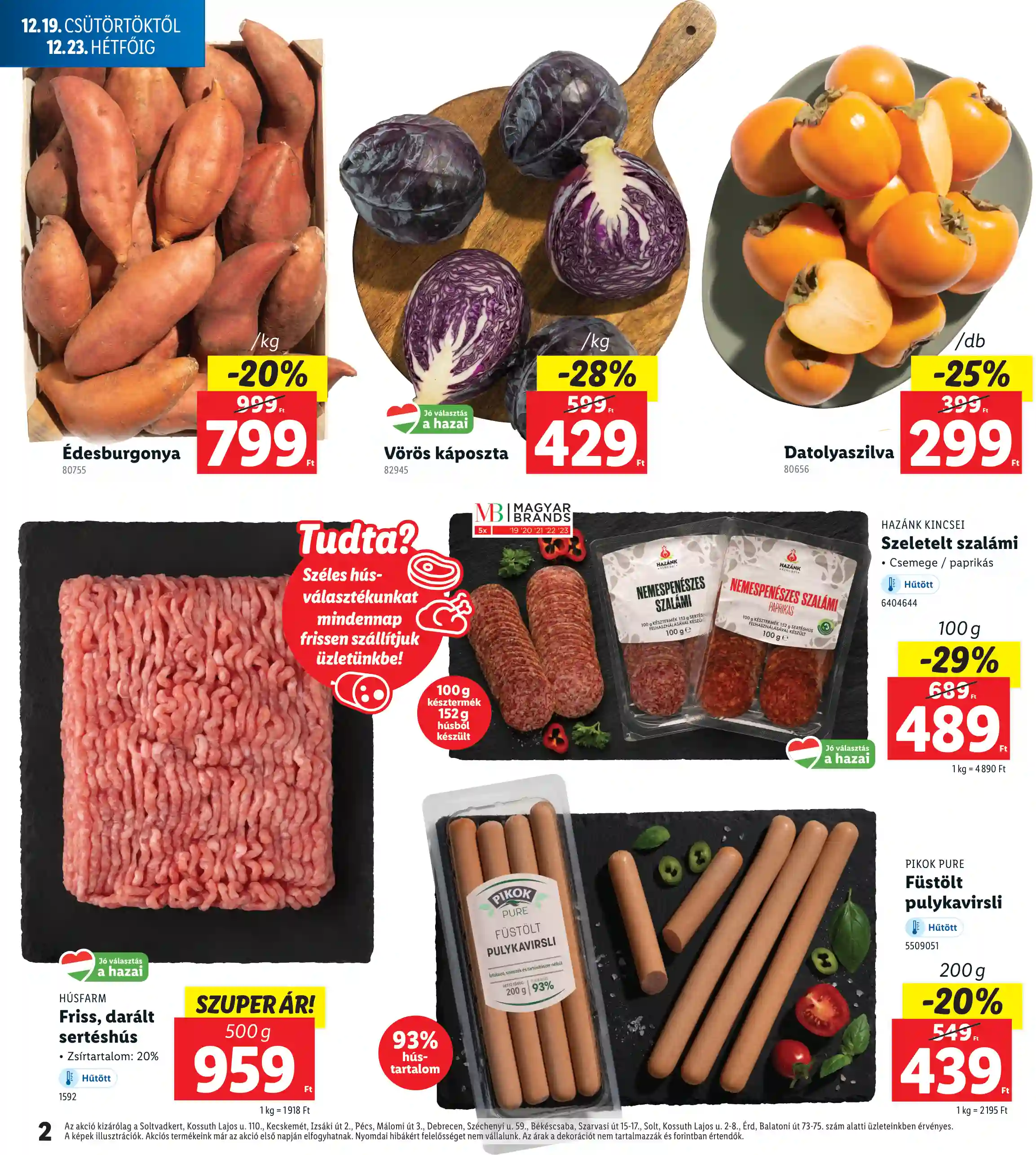 Lidl akciós újság 51. hét (Regionális akciók) (2 oldal)