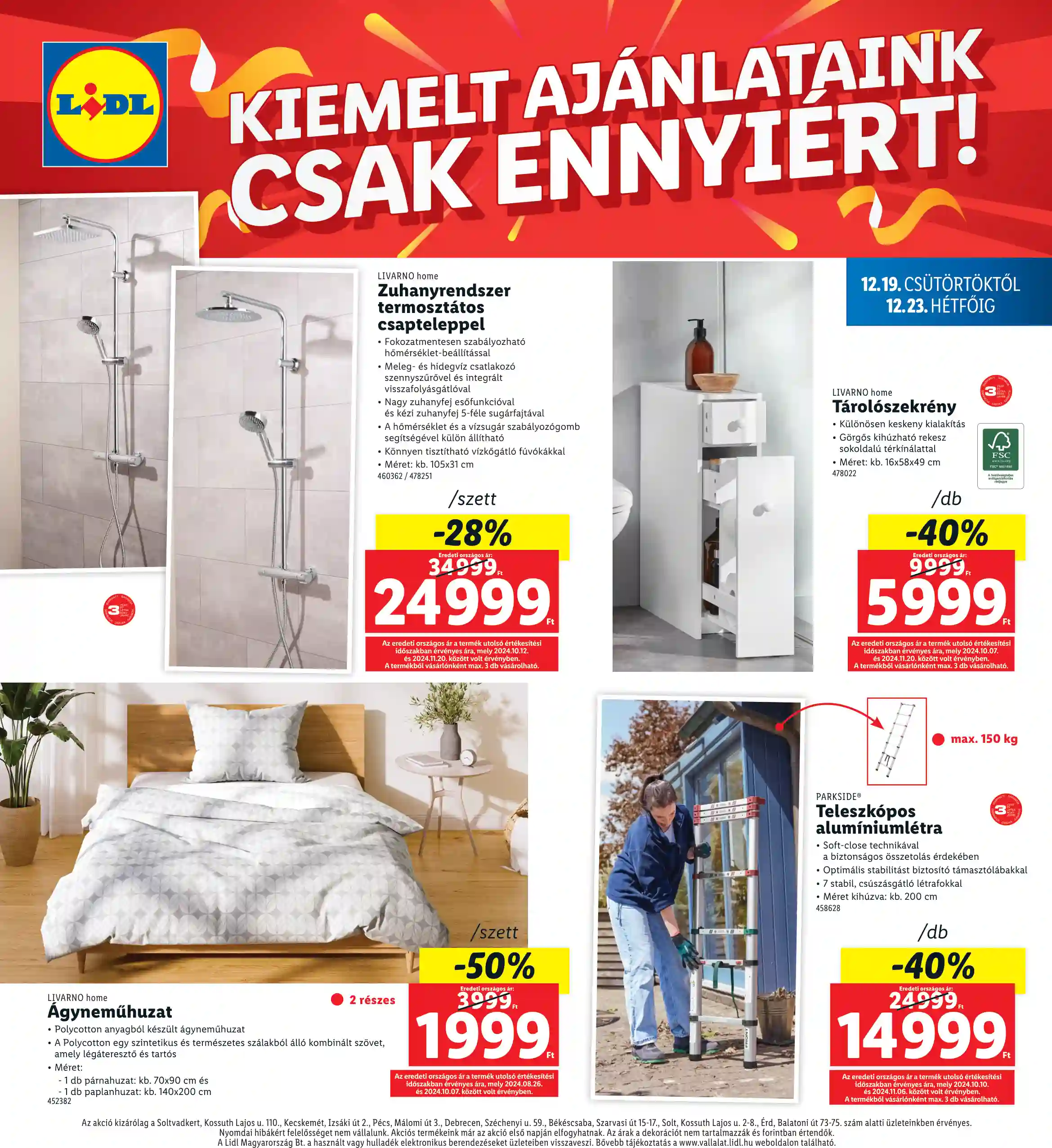 Lidl akciós újság 51. hét (Regionális akciók) (4 oldal)