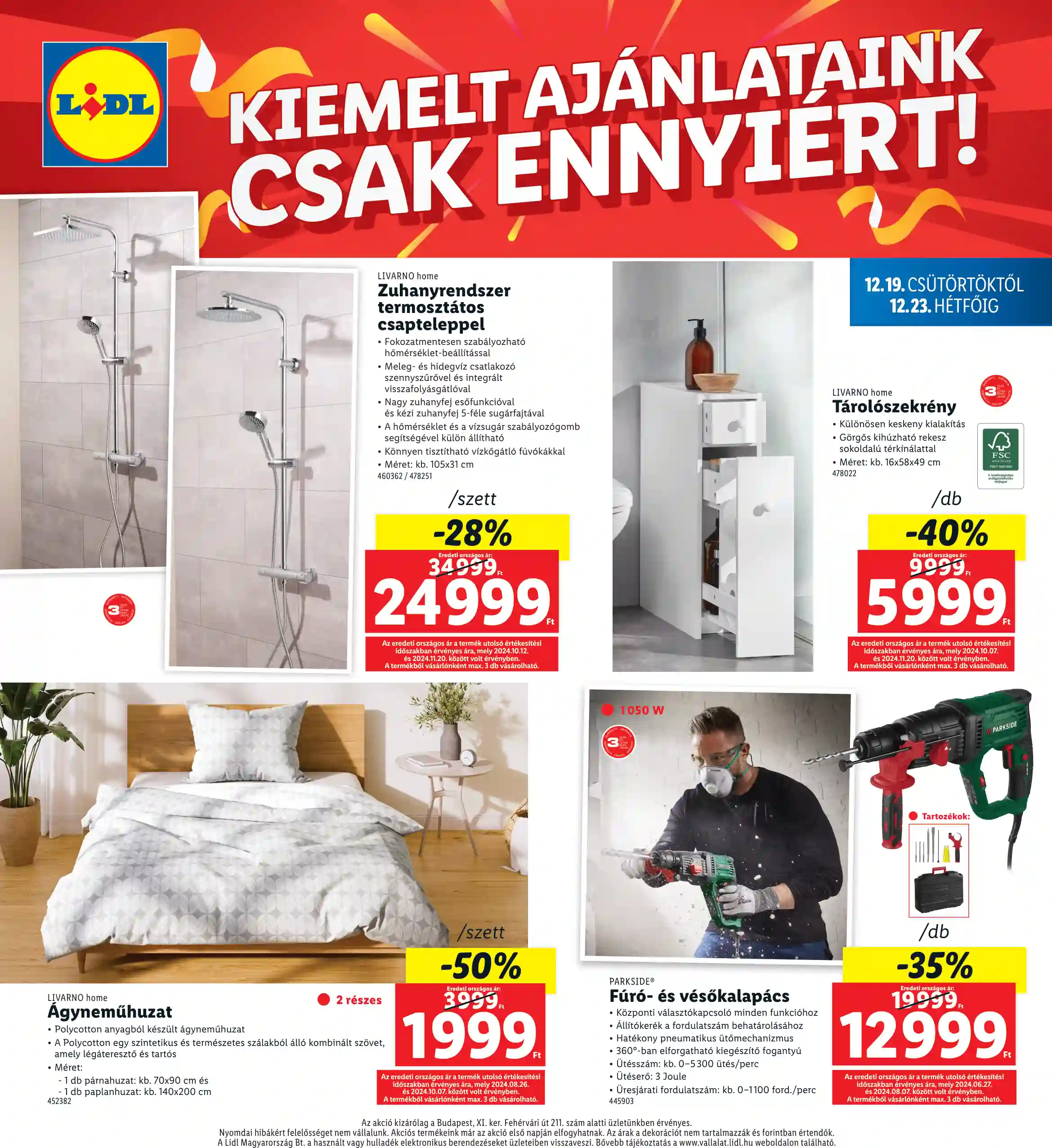 Lidl akciós újság 51. hét (Regionális akciók – BP., XI. ker) (4 oldal)