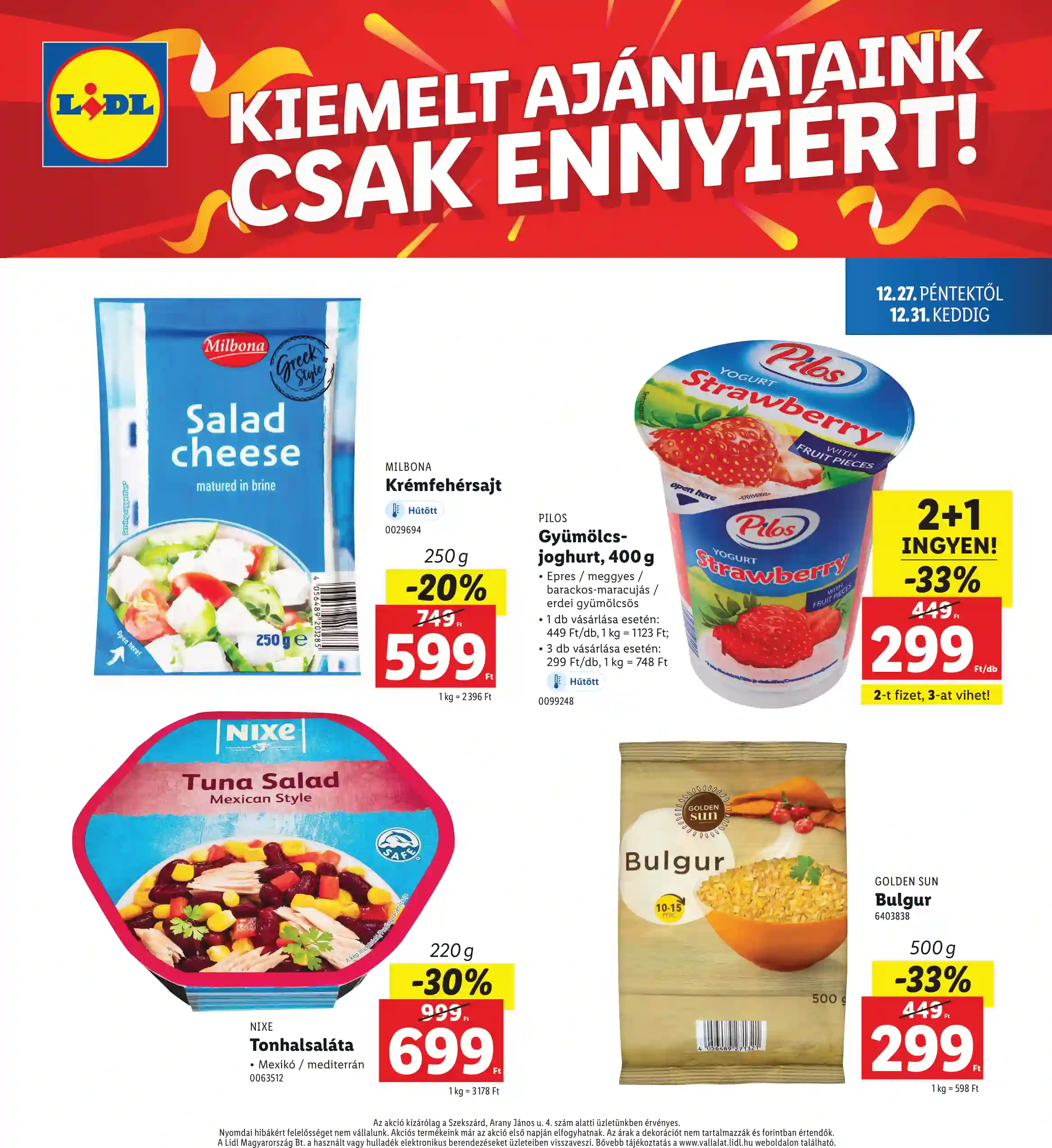 Lidl akciós újság 52. hét (Regionális akciók) (4 oldal)