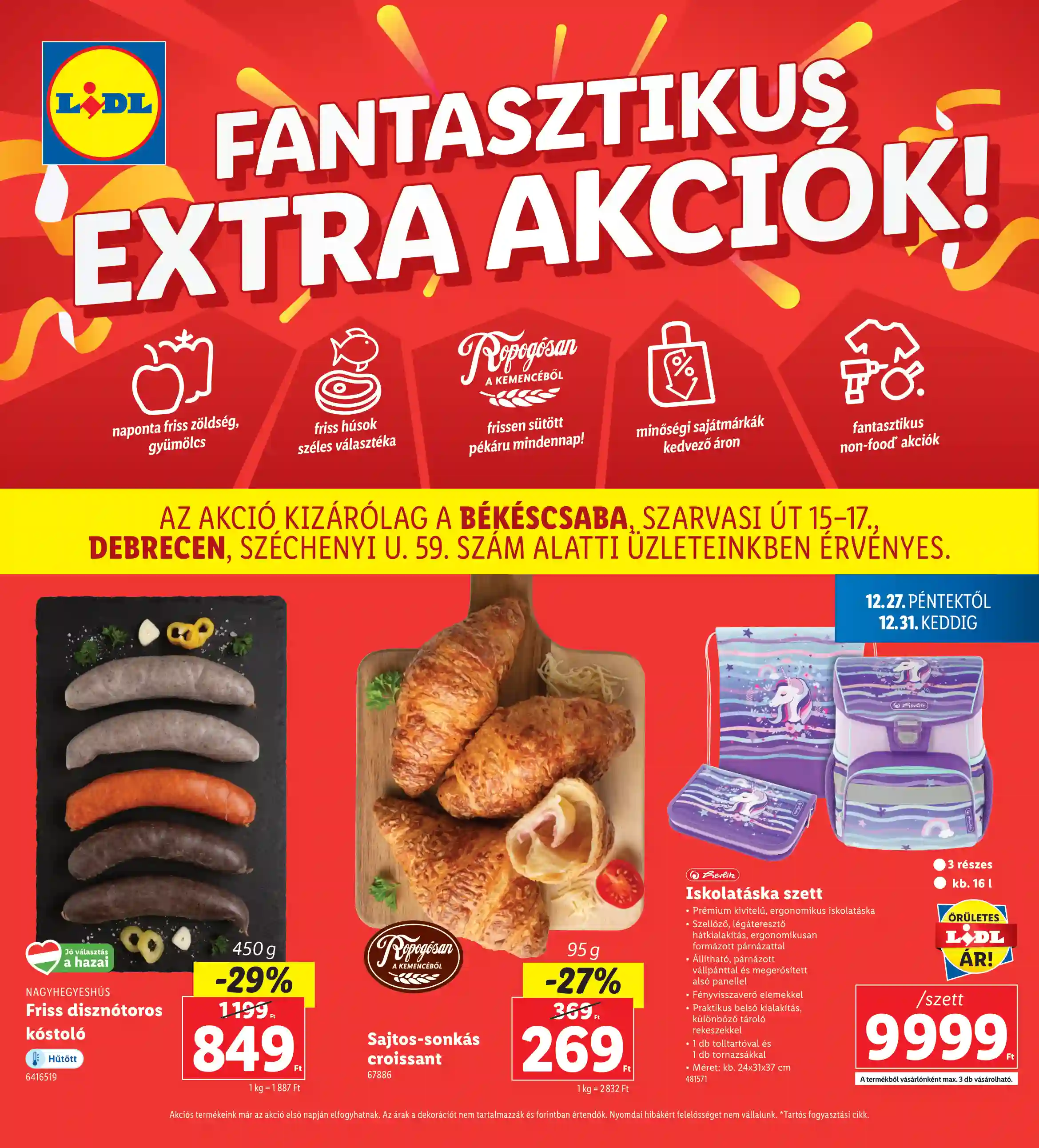 LIDL Regionális akciók 52.hét