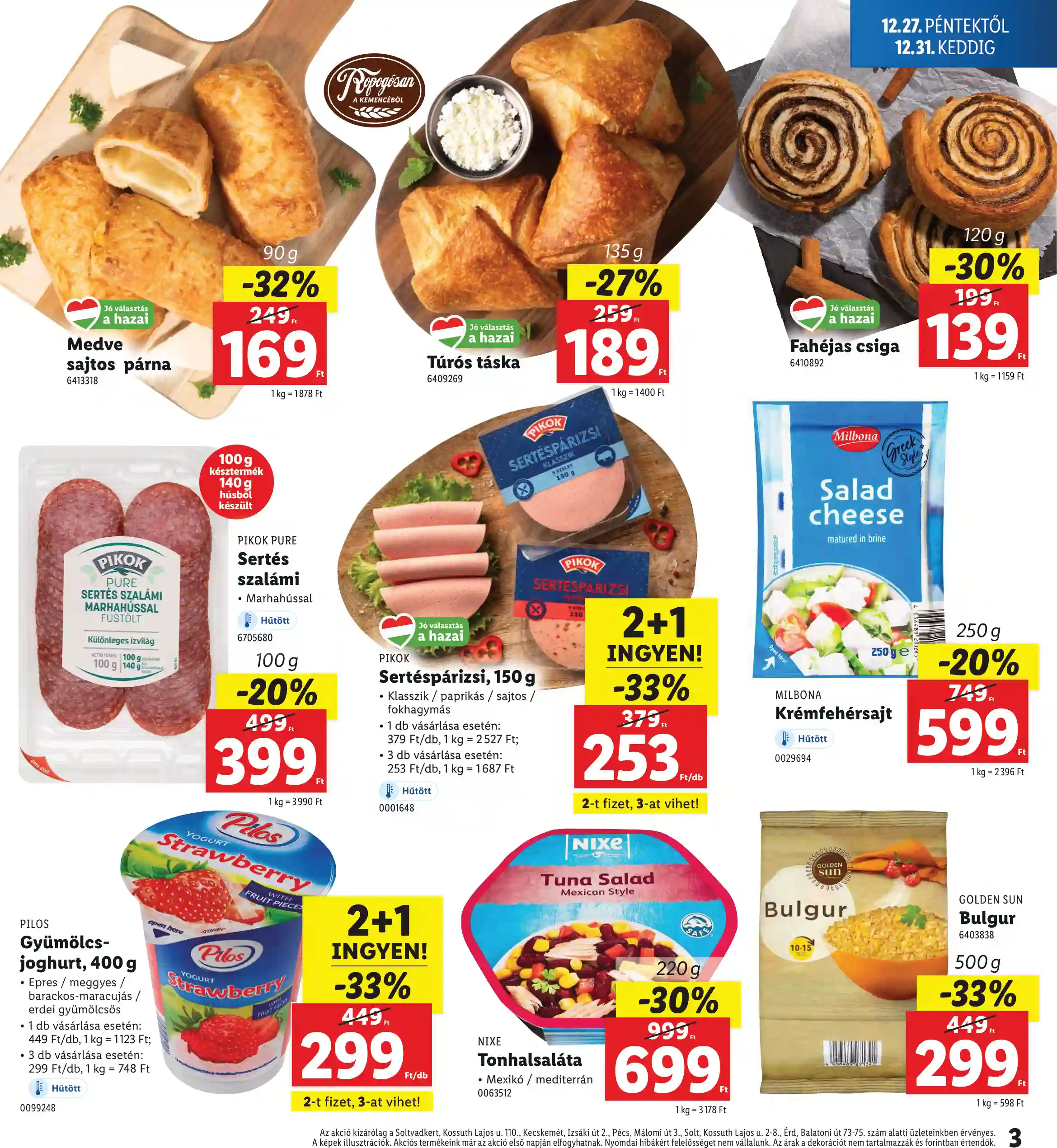 Lidl akciós újság 52. hét (Regionális akciók) (3 oldal)