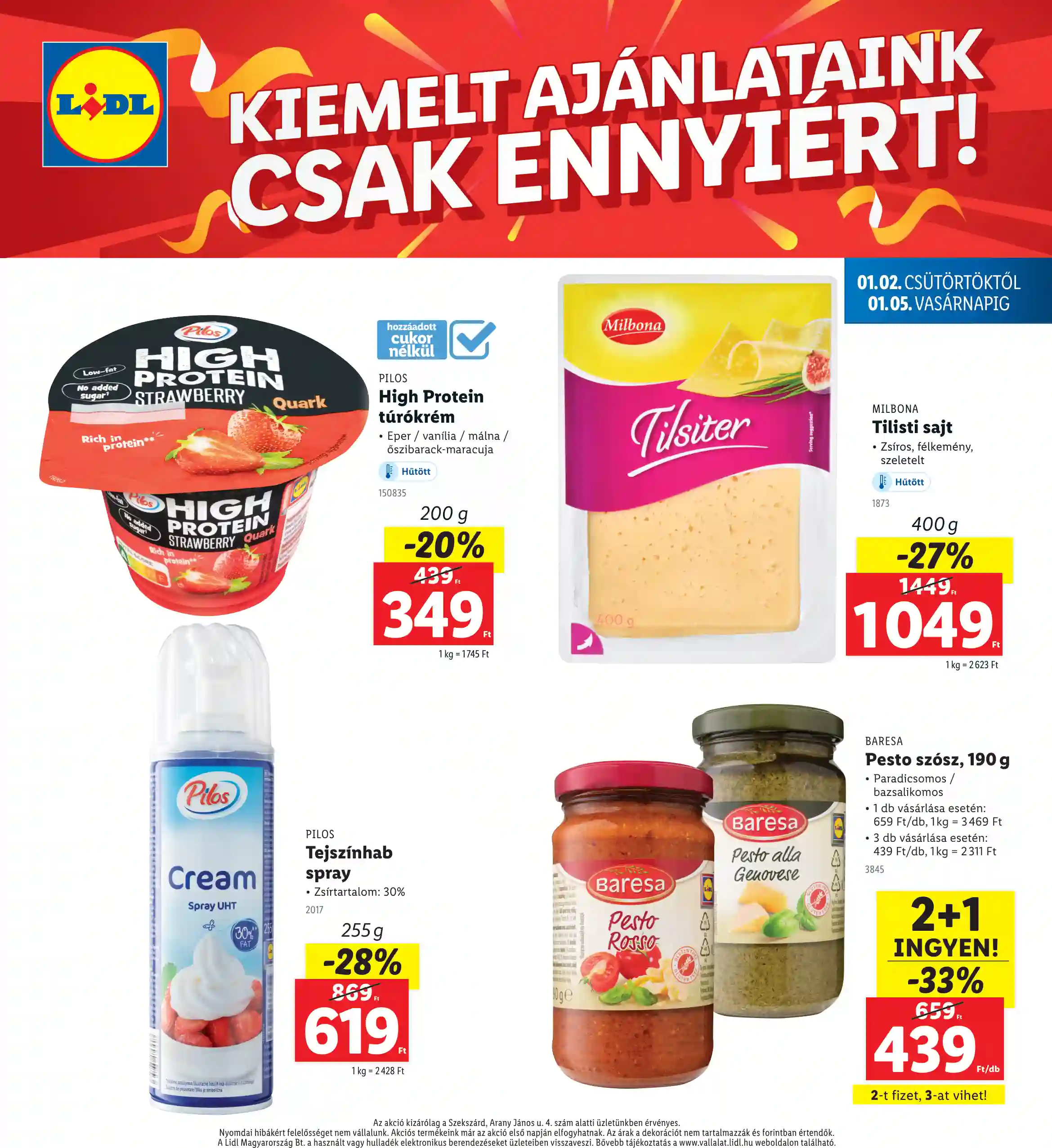 Lidl akciós újság 1. hét (Regionális akciók) (4 oldal)