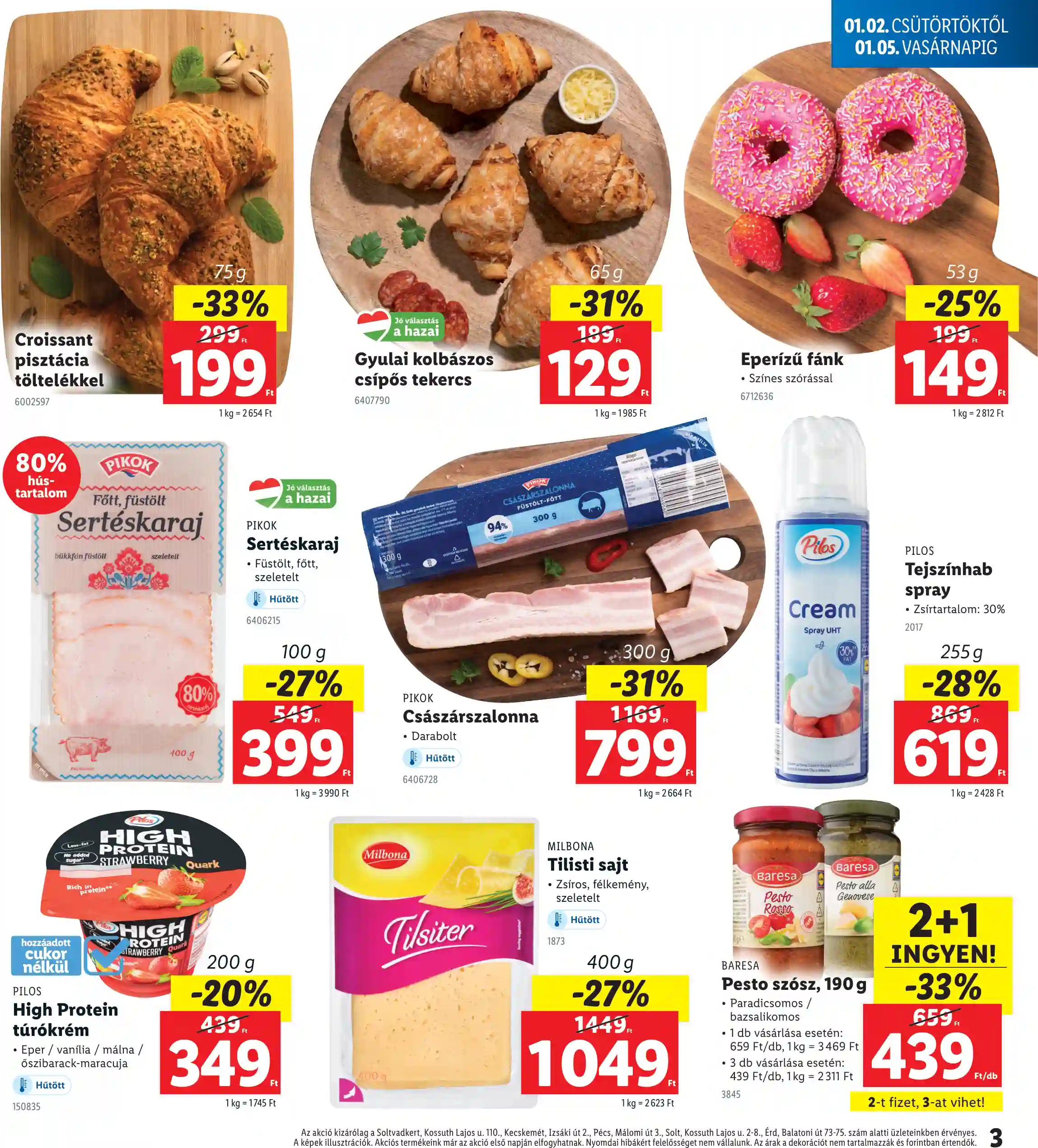 Lidl akciós újság 1. hét (Regionális akciók) (3 oldal)