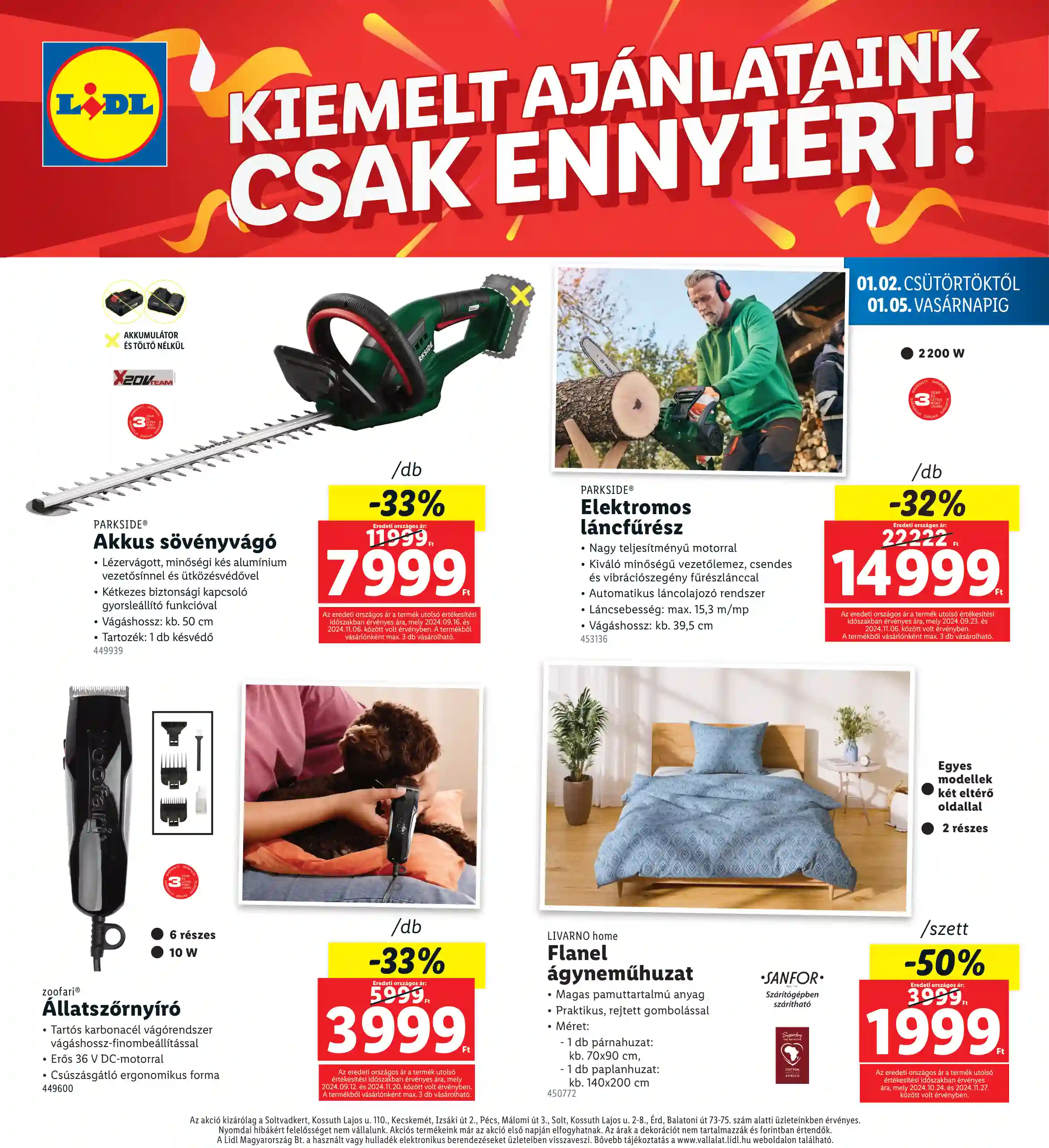Lidl akciós újság 1. hét (Regionális akciók) (4 oldal)